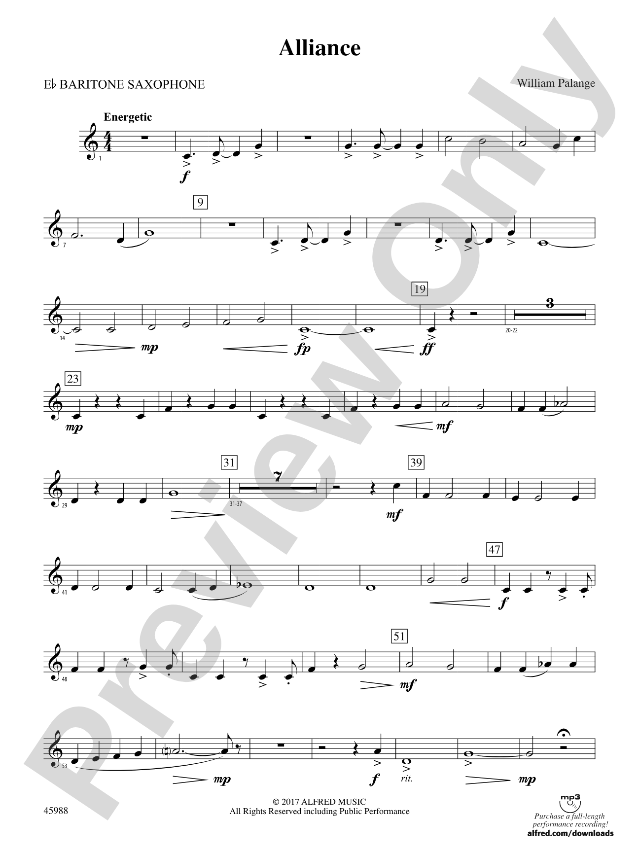 Alliance: E-flat Baritone Saxophone