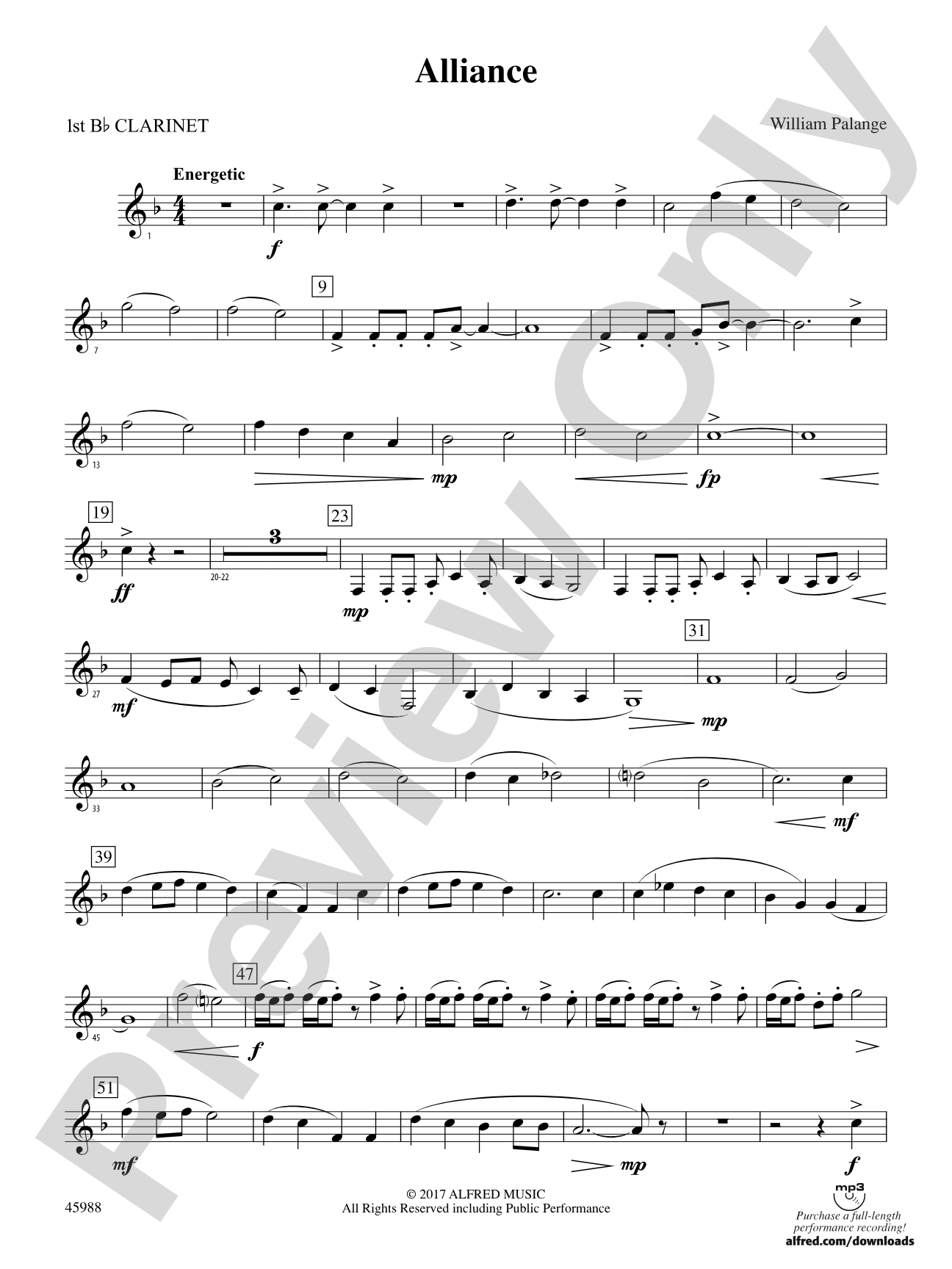 Alliance: 1st B-flat Clarinet