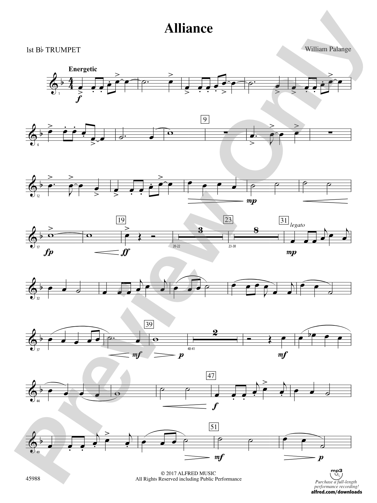 Alliance: 1st B-flat Trumpet