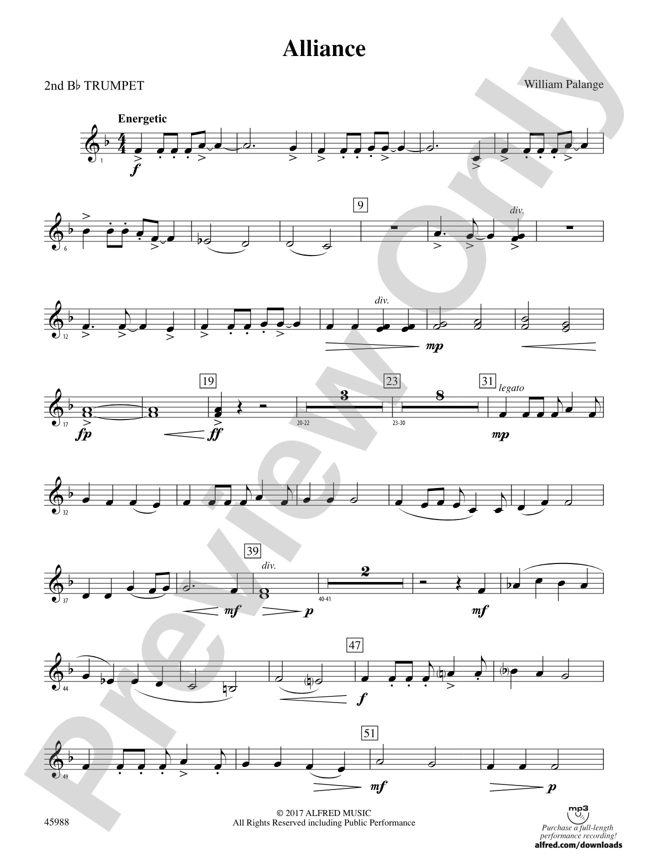 Alliance: 2nd B-flat Trumpet
