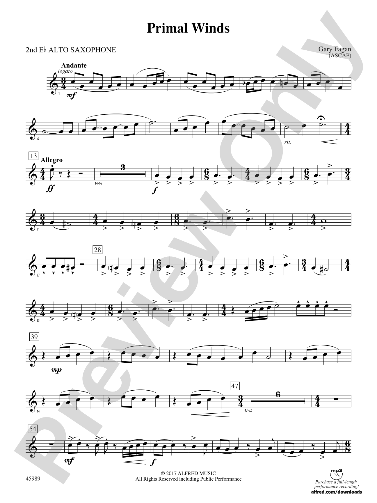 Primal Winds: 2nd E-flat Alto Saxophone