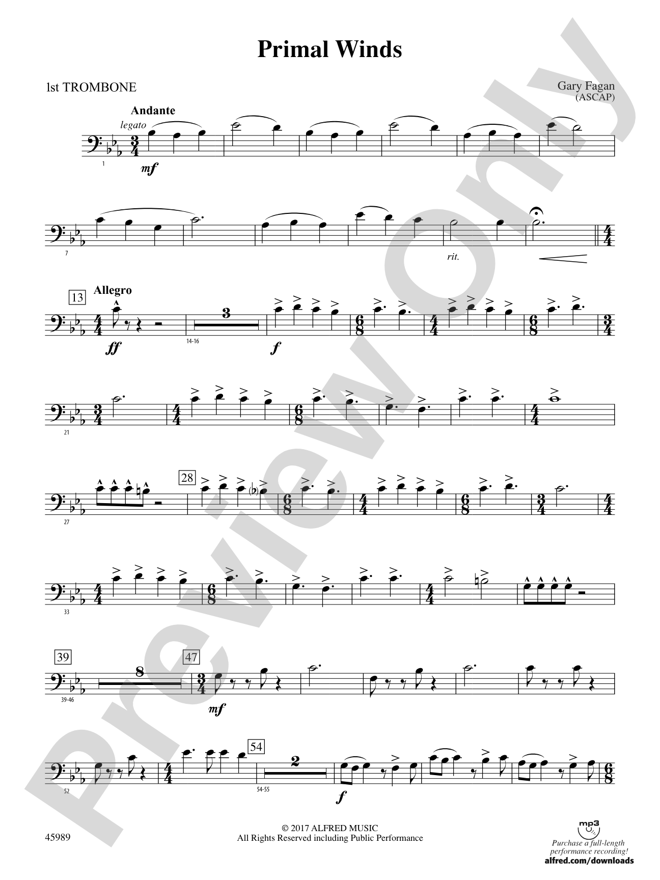 Primal Winds: 1st Trombone