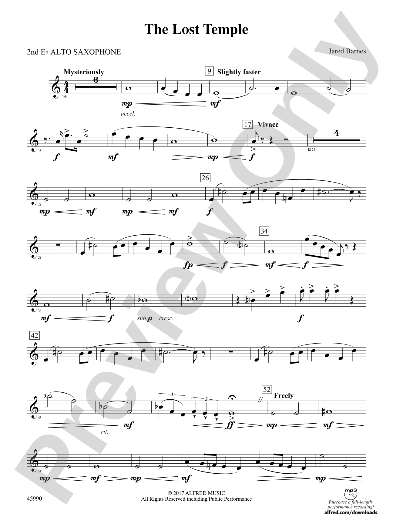 The Lost Temple: 2nd E-flat Alto Saxophone
