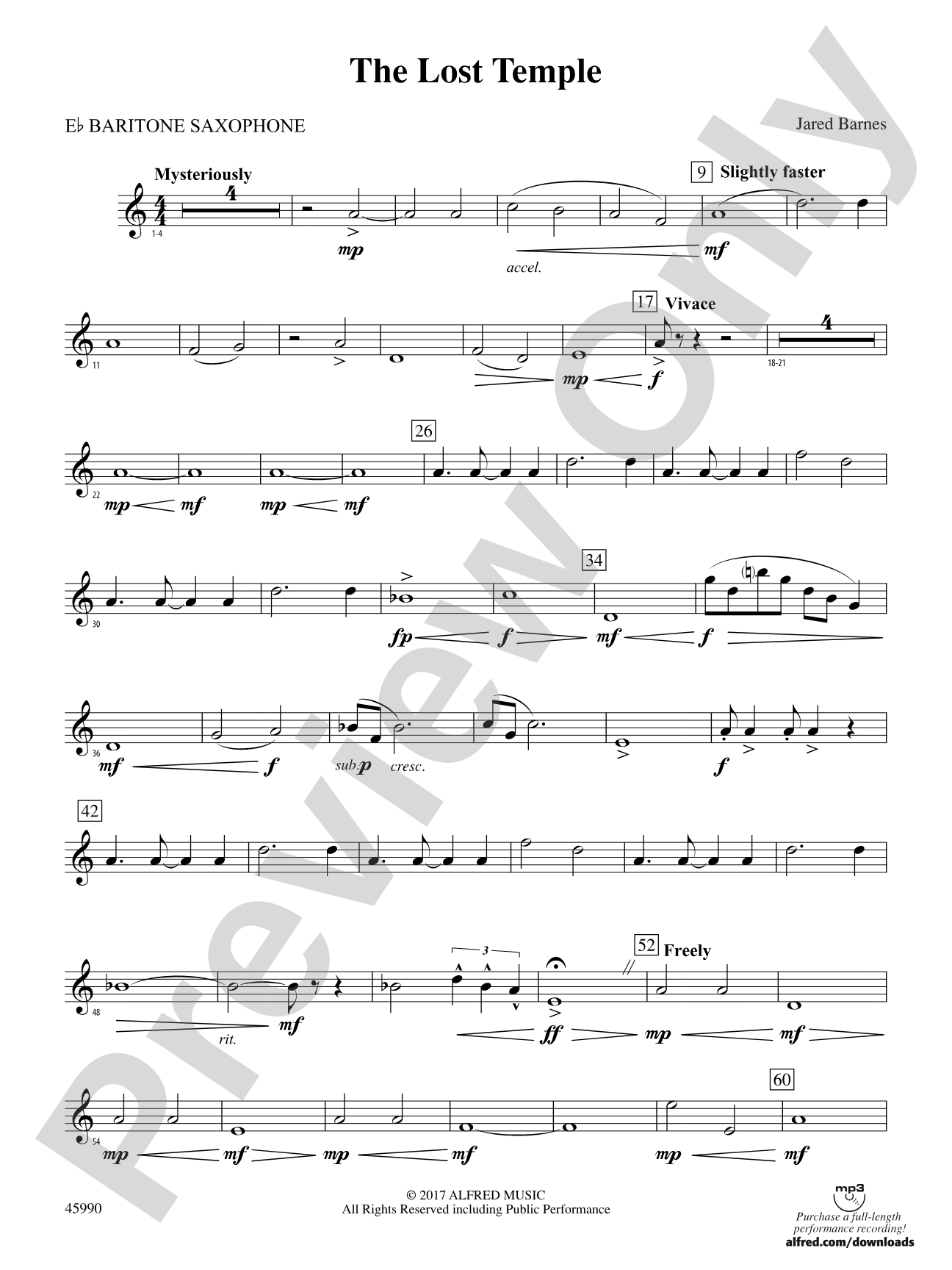 The Lost Temple: E-flat Baritone Saxophone