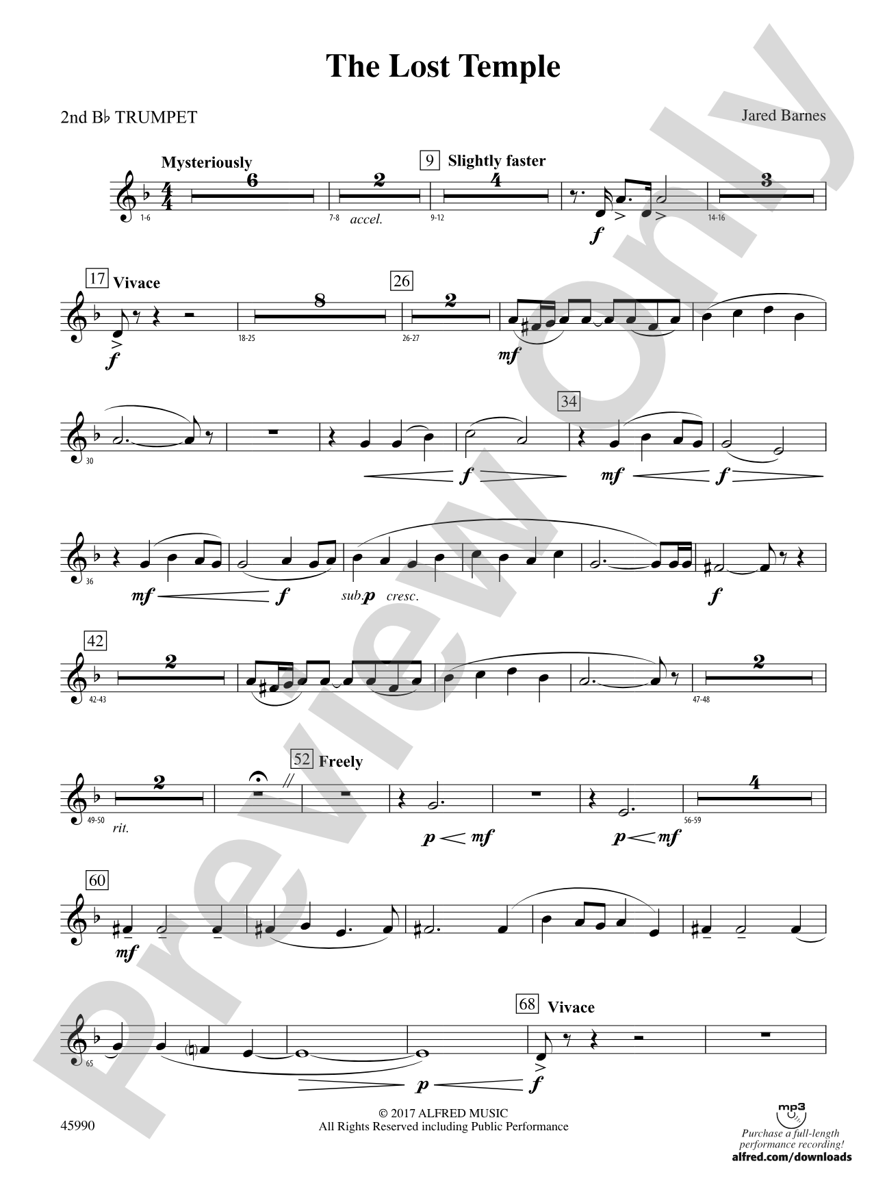 The Lost Temple: 2nd B-flat Trumpet
