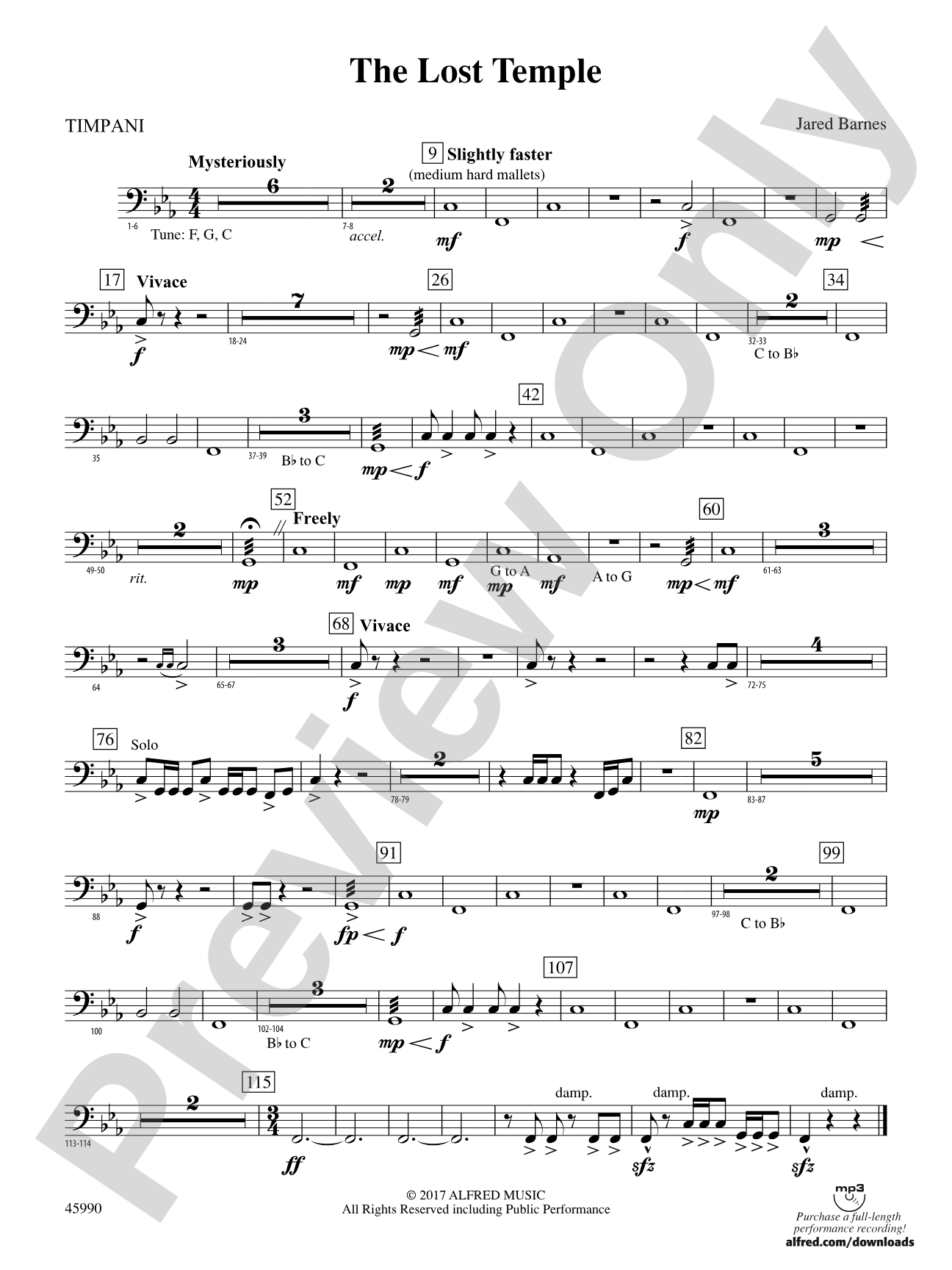 The Lost Temple: Timpani