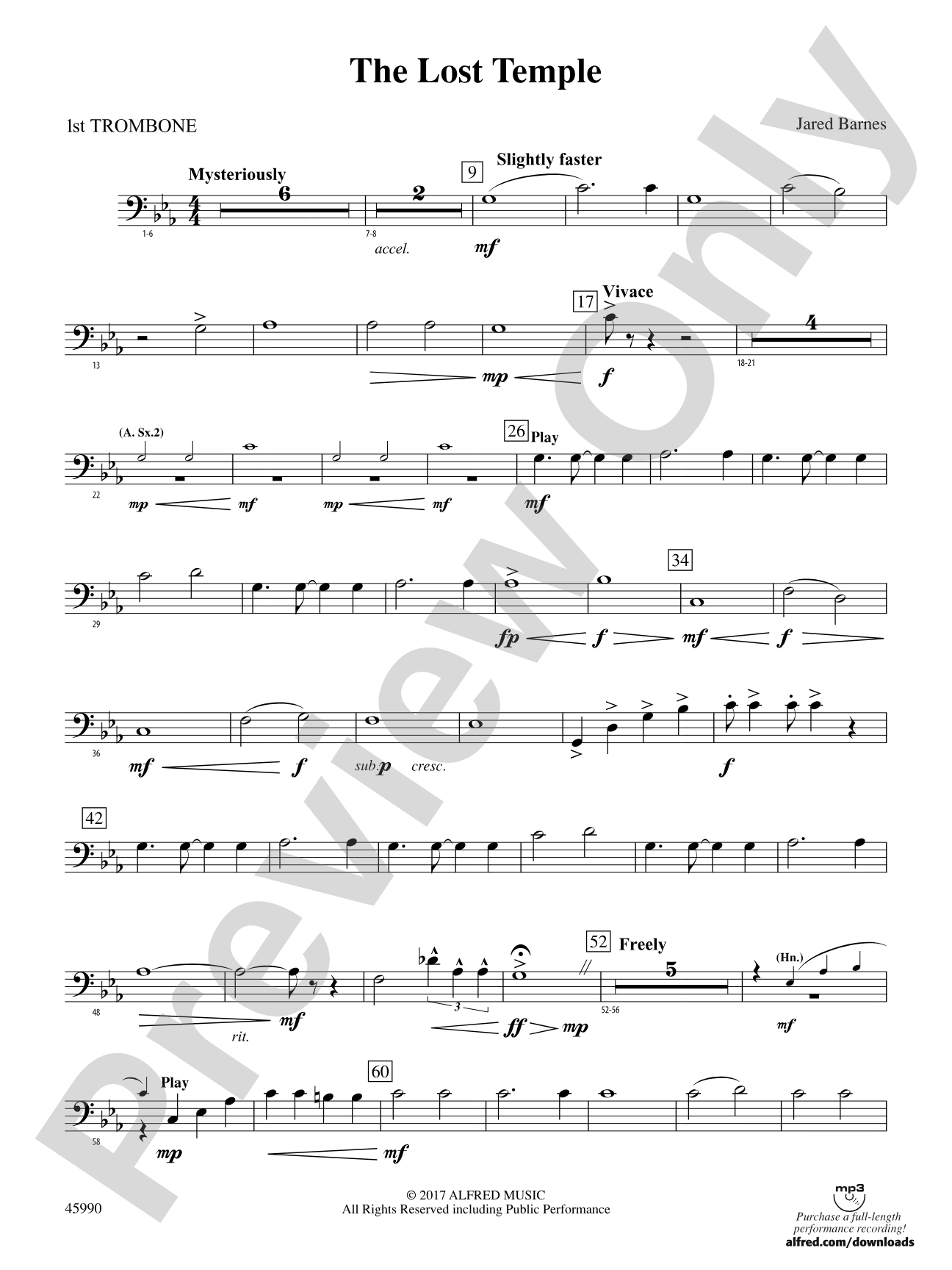 The Lost Temple: 1st Trombone
