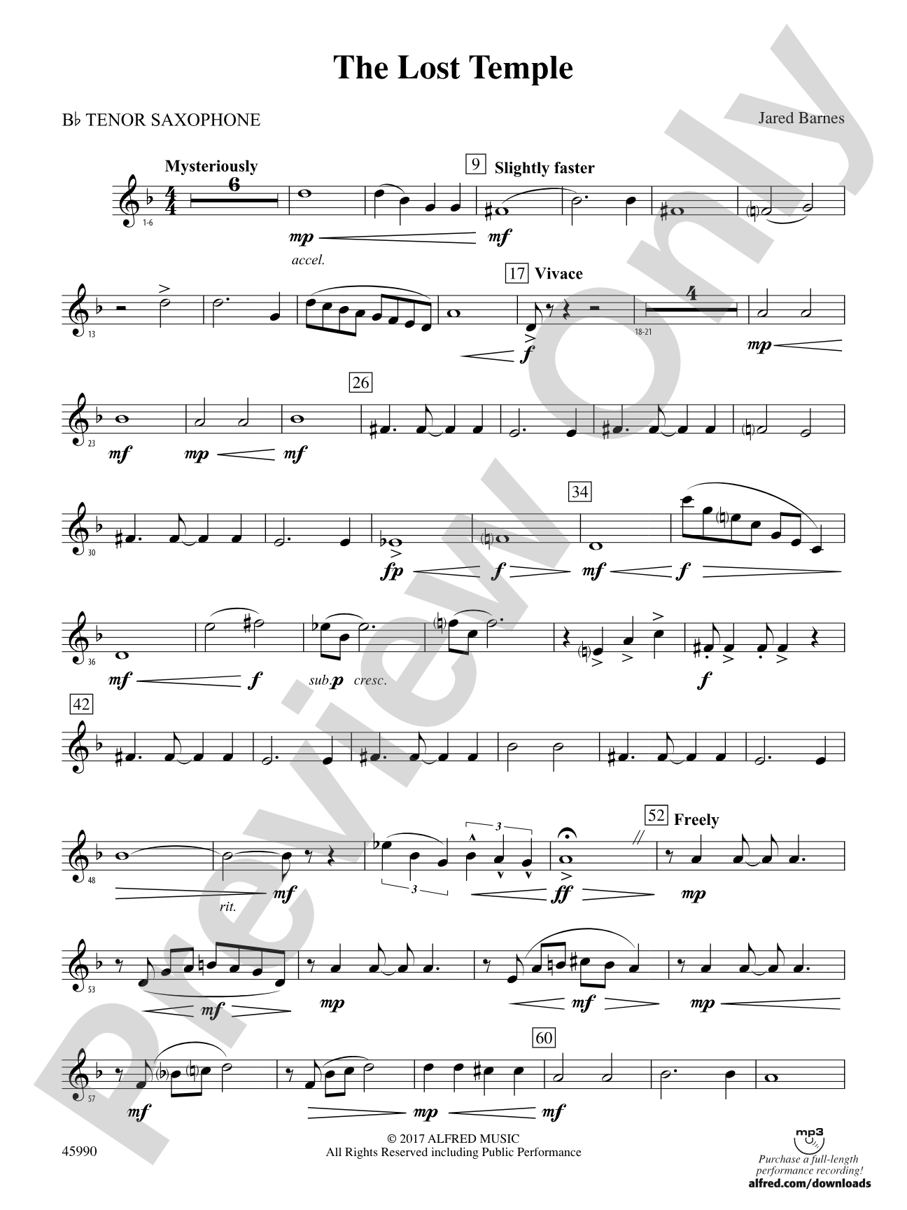The Lost Temple: B-flat Tenor Saxophone