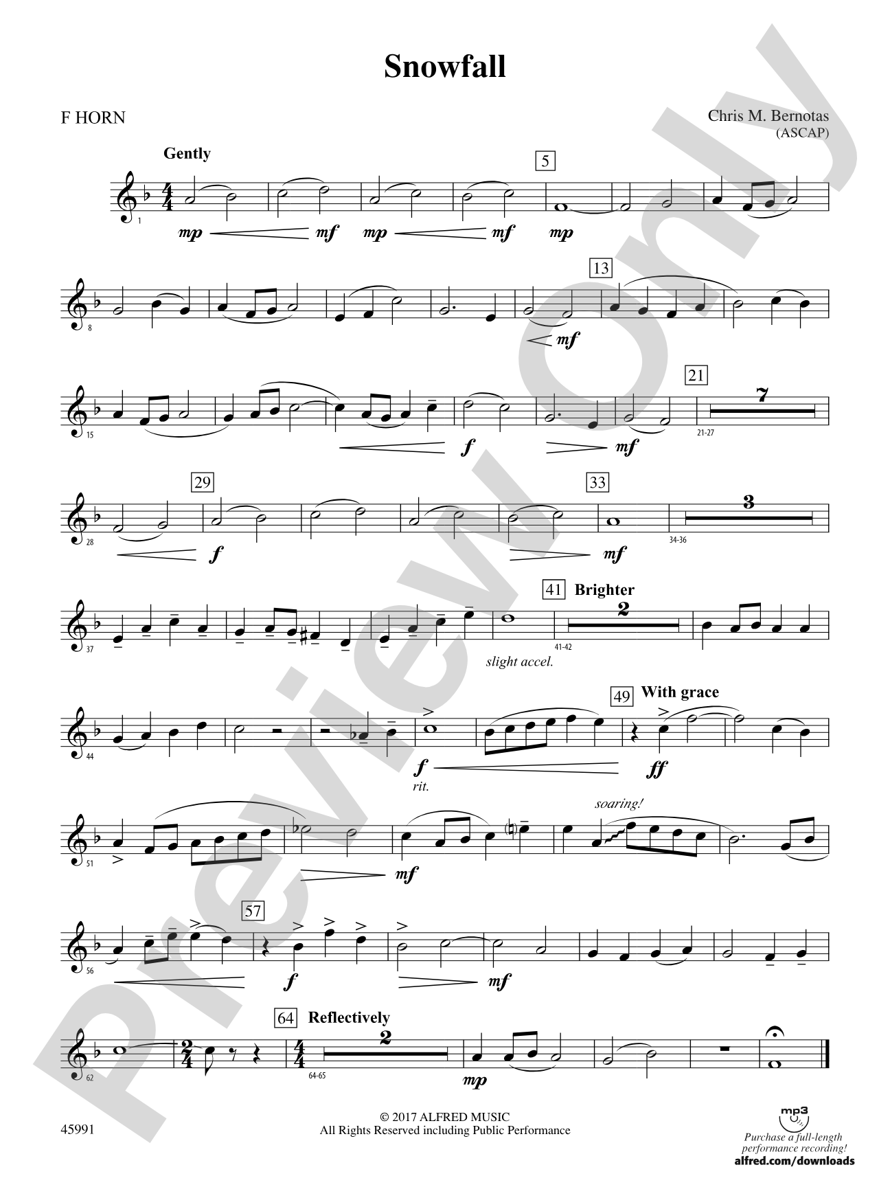 Snowfall: 1st F Horn