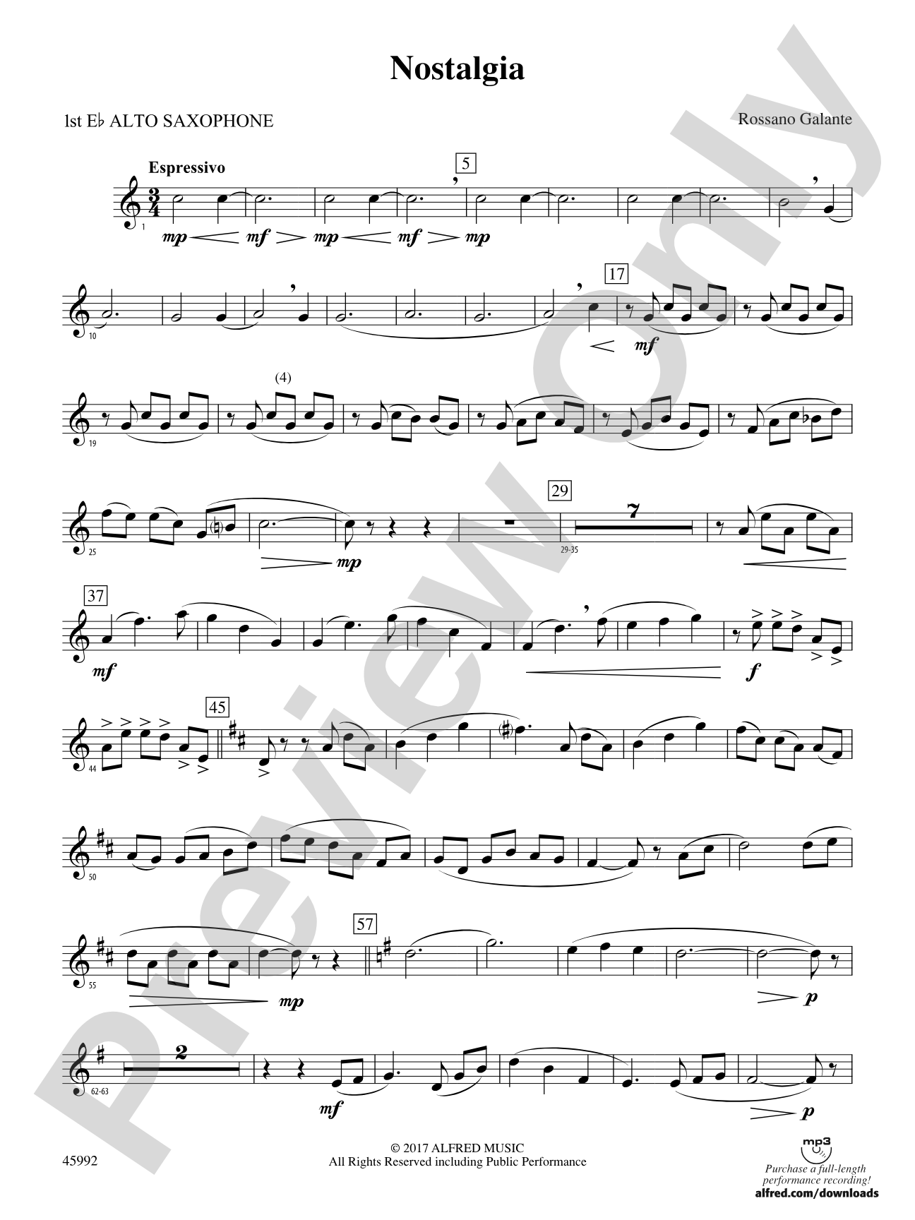 Nostalgia: E-flat Alto Saxophone