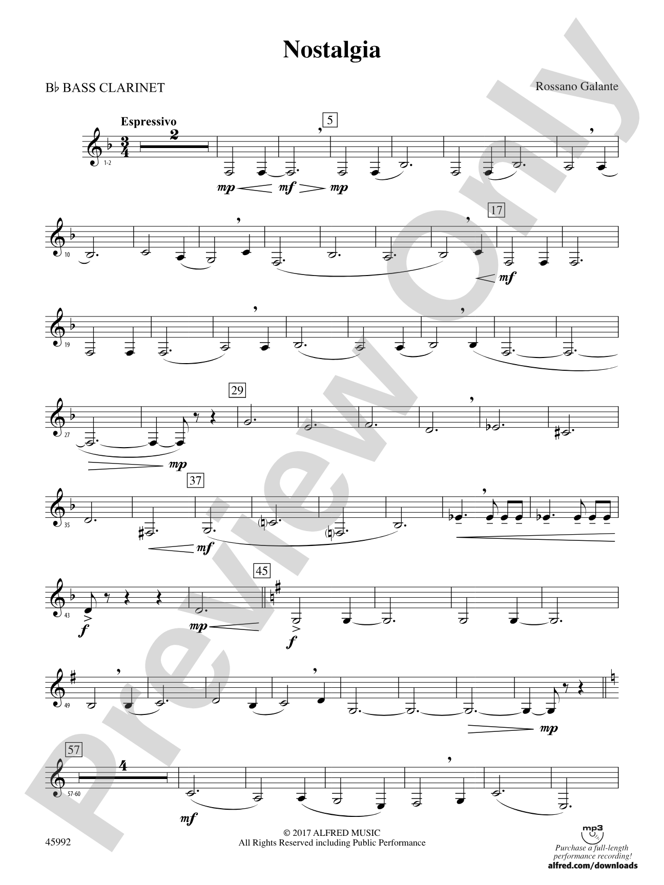 Nostalgia: B-flat Bass Clarinet