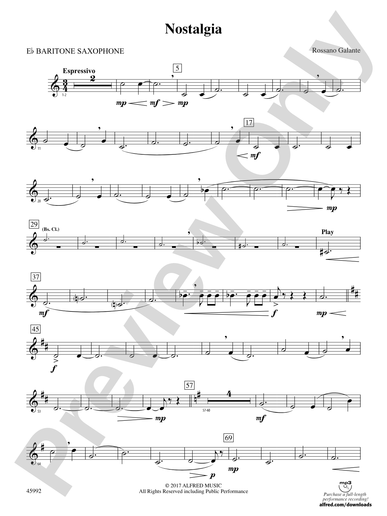 Nostalgia: E-flat Baritone Saxophone