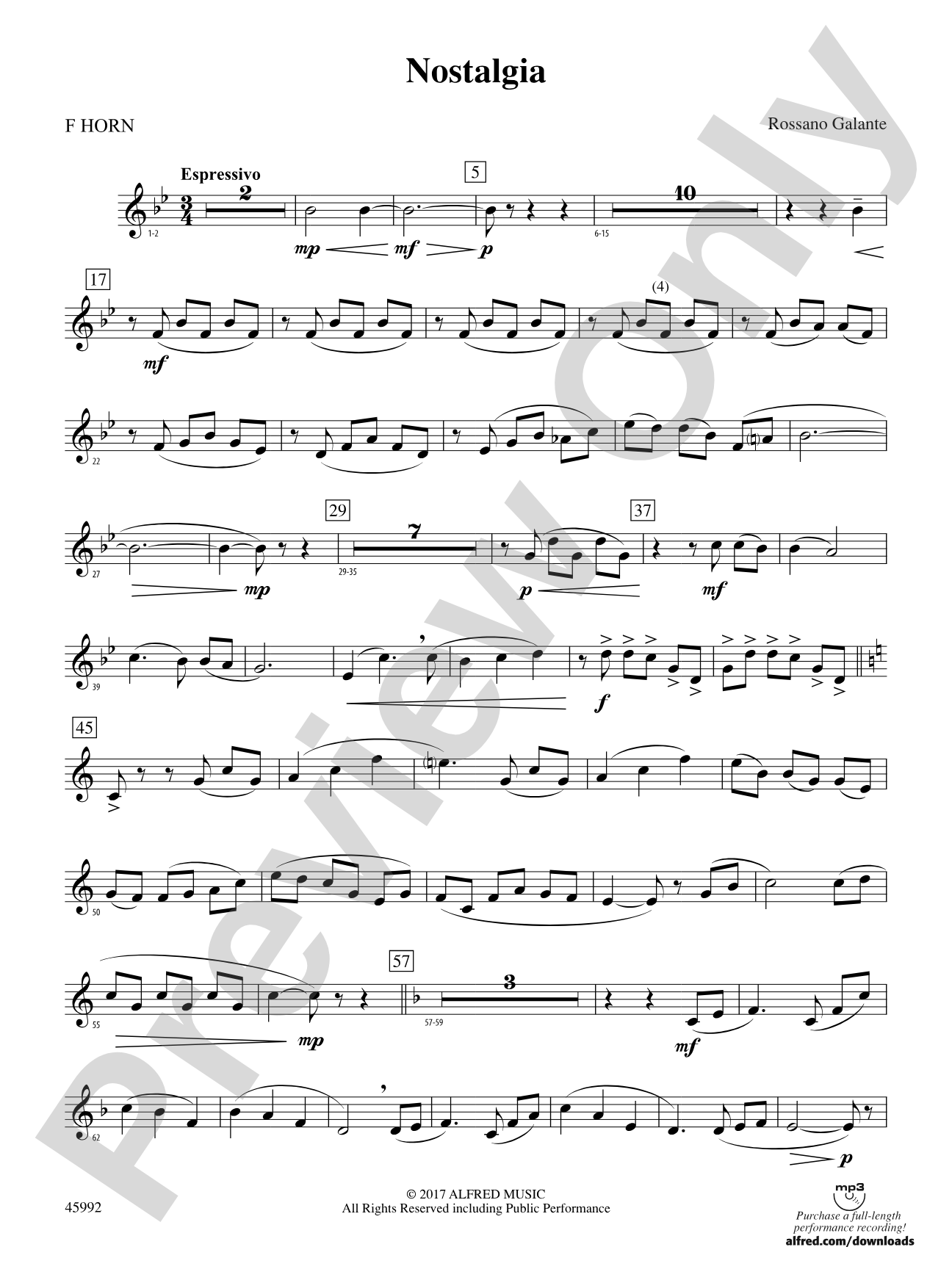 Nostalgia: 1st F Horn