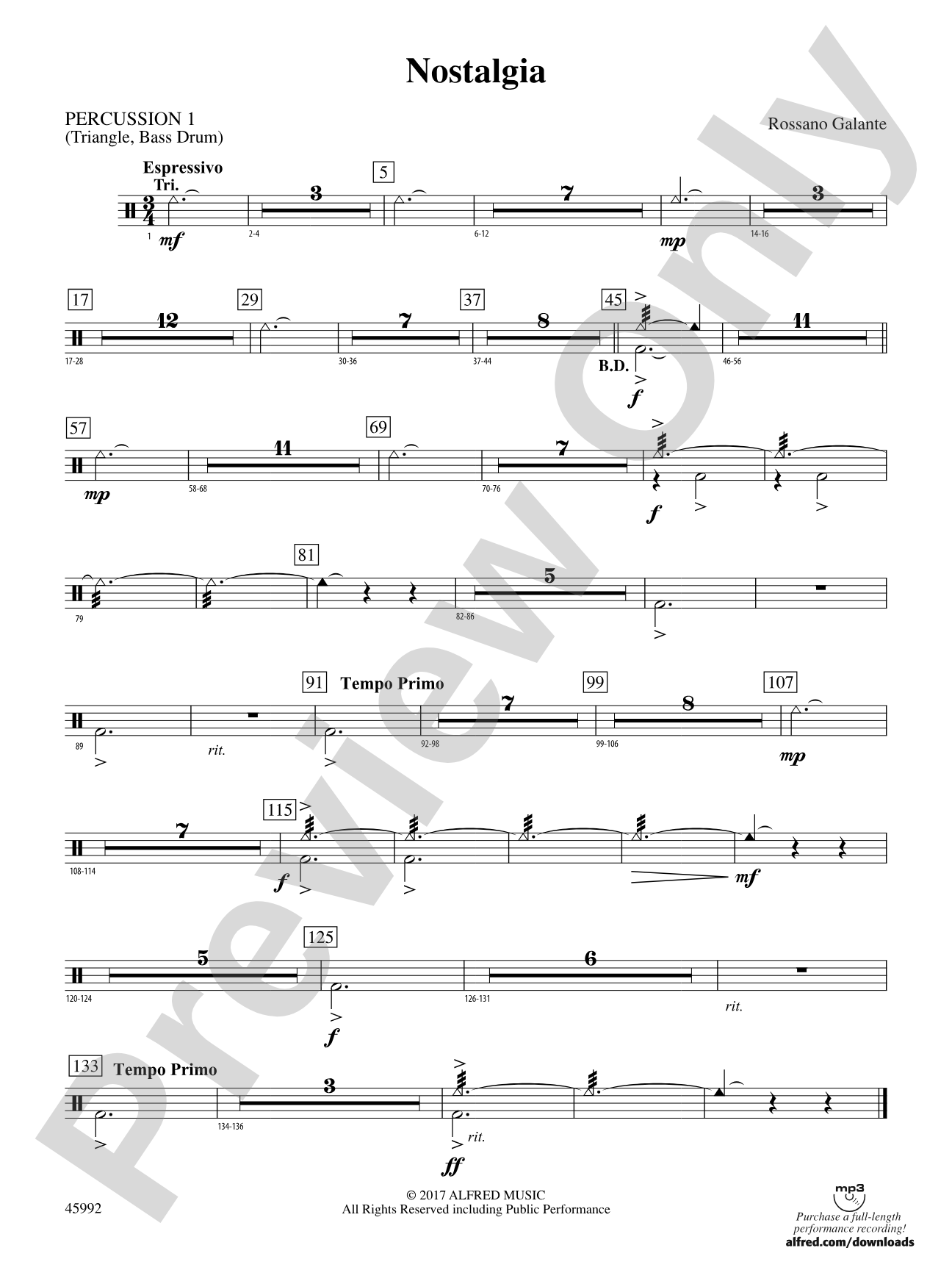 Nostalgia: 1st Percussion