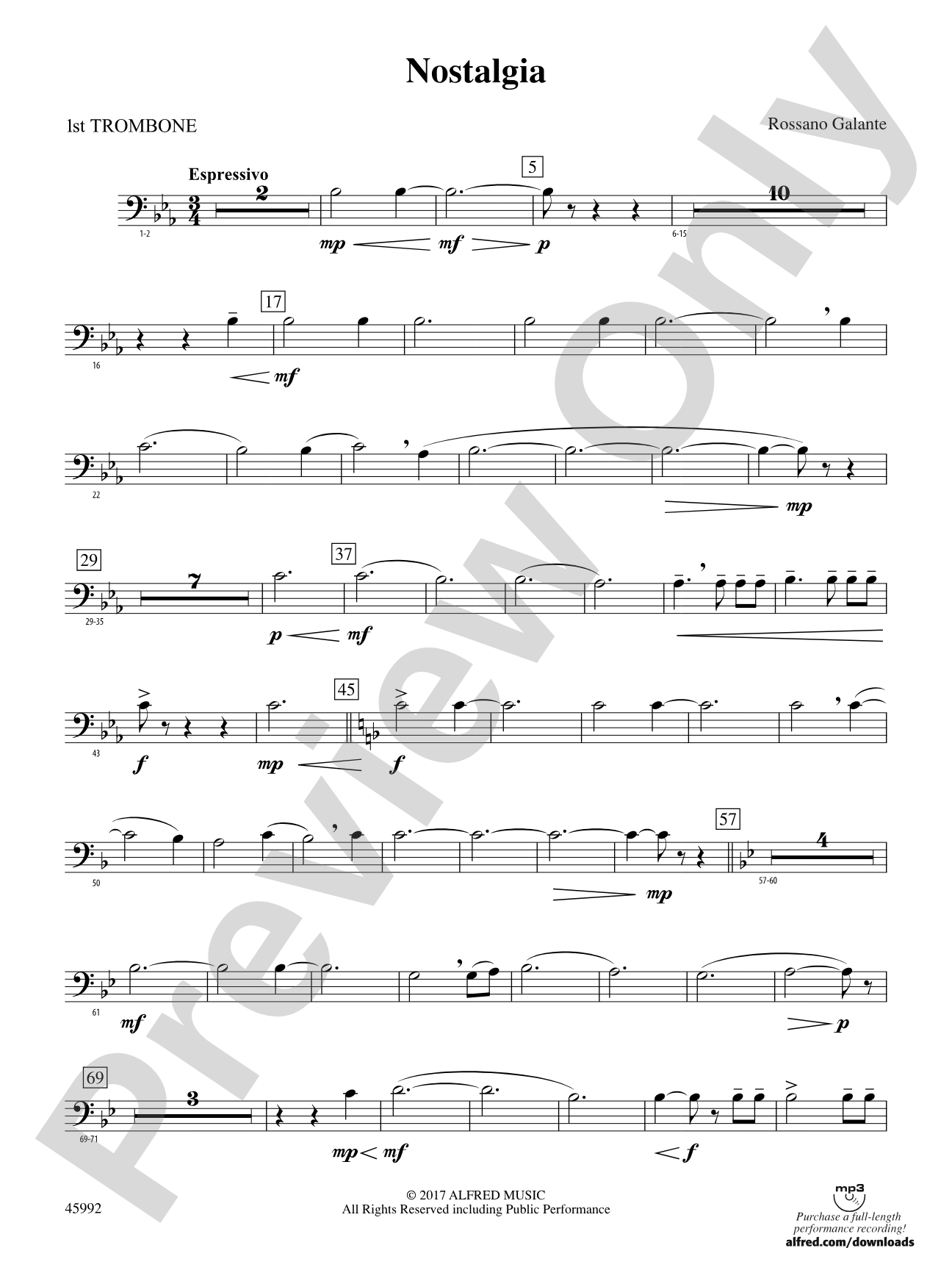 Nostalgia: 1st Trombone