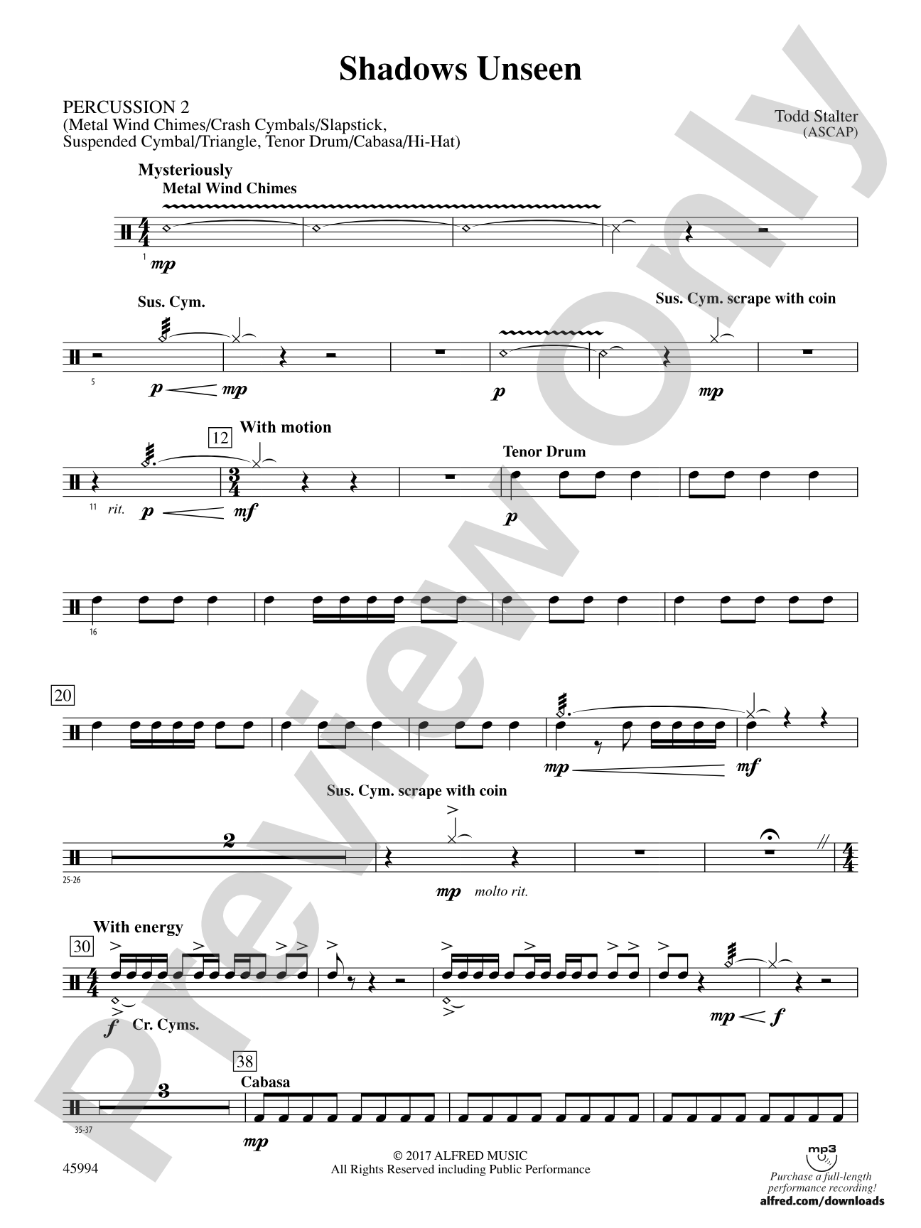Shadows Unseen: 2nd Percussion