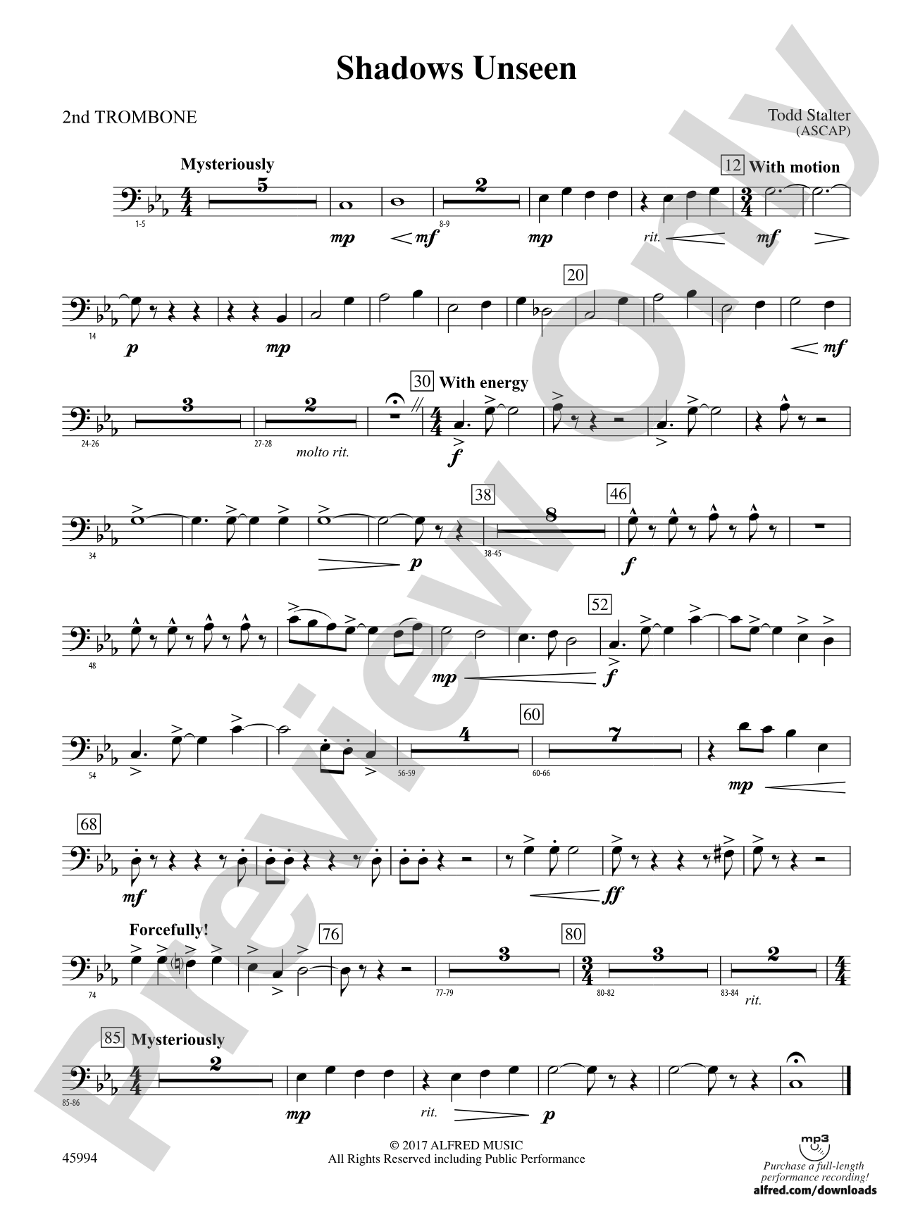 Shadows Unseen: 2nd Trombone