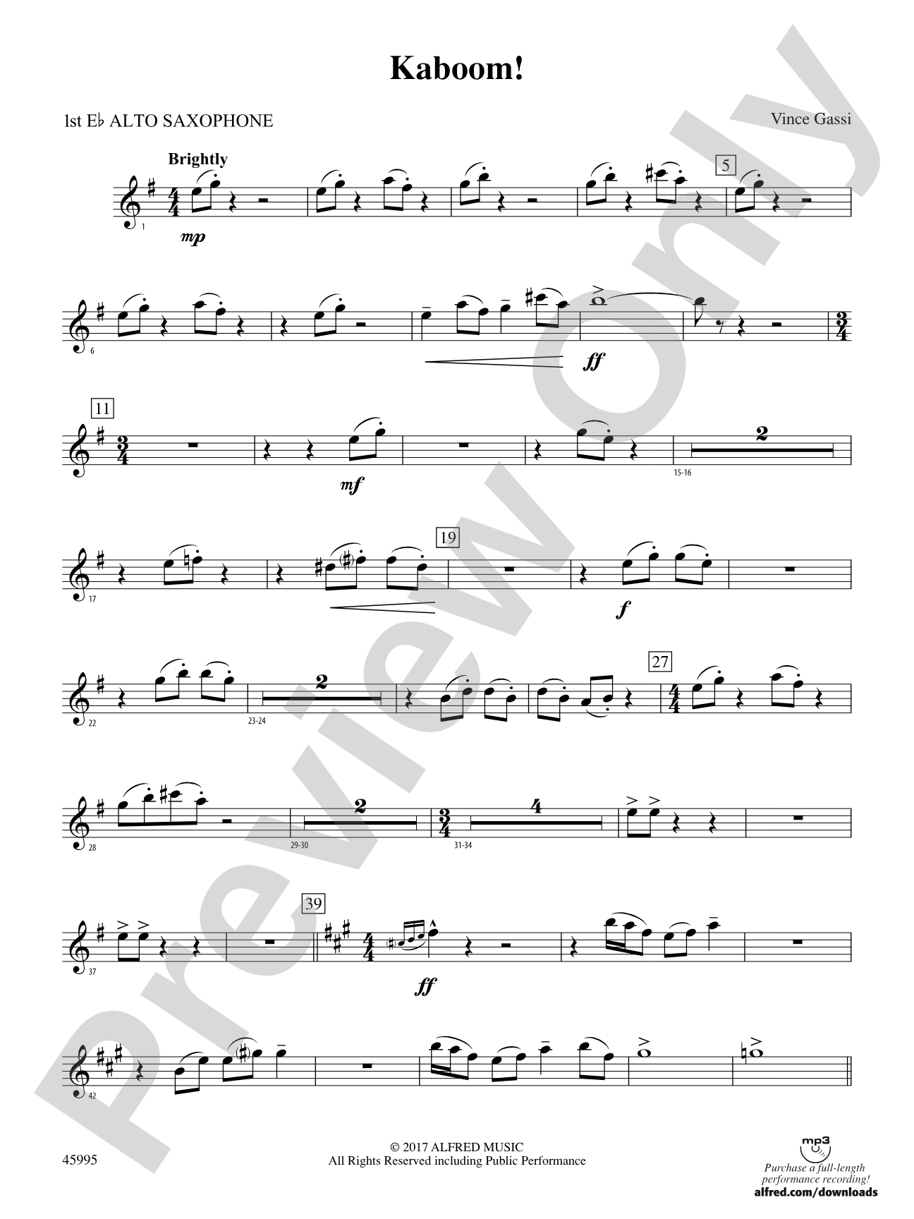 Kaboom!: E-flat Alto Saxophone