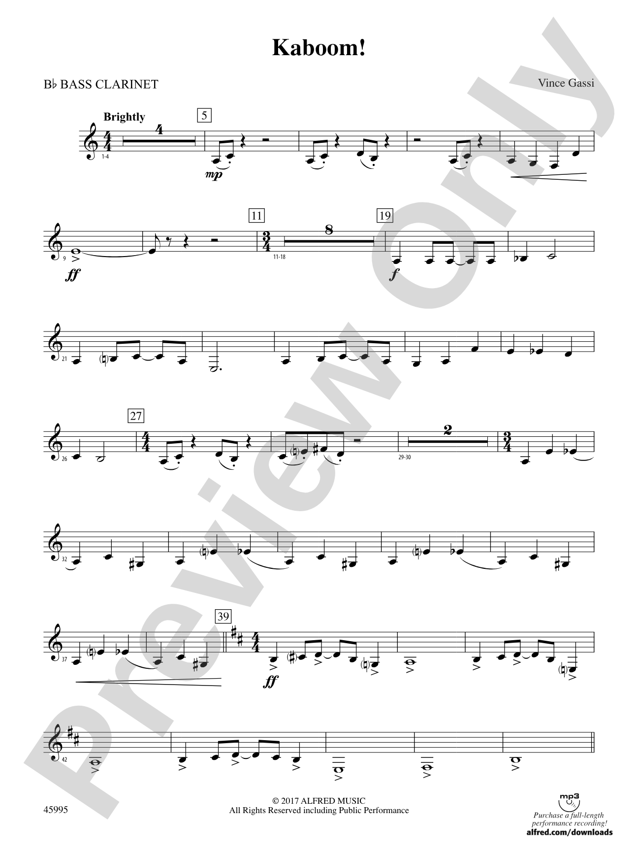 Kaboom!: B-flat Bass Clarinet