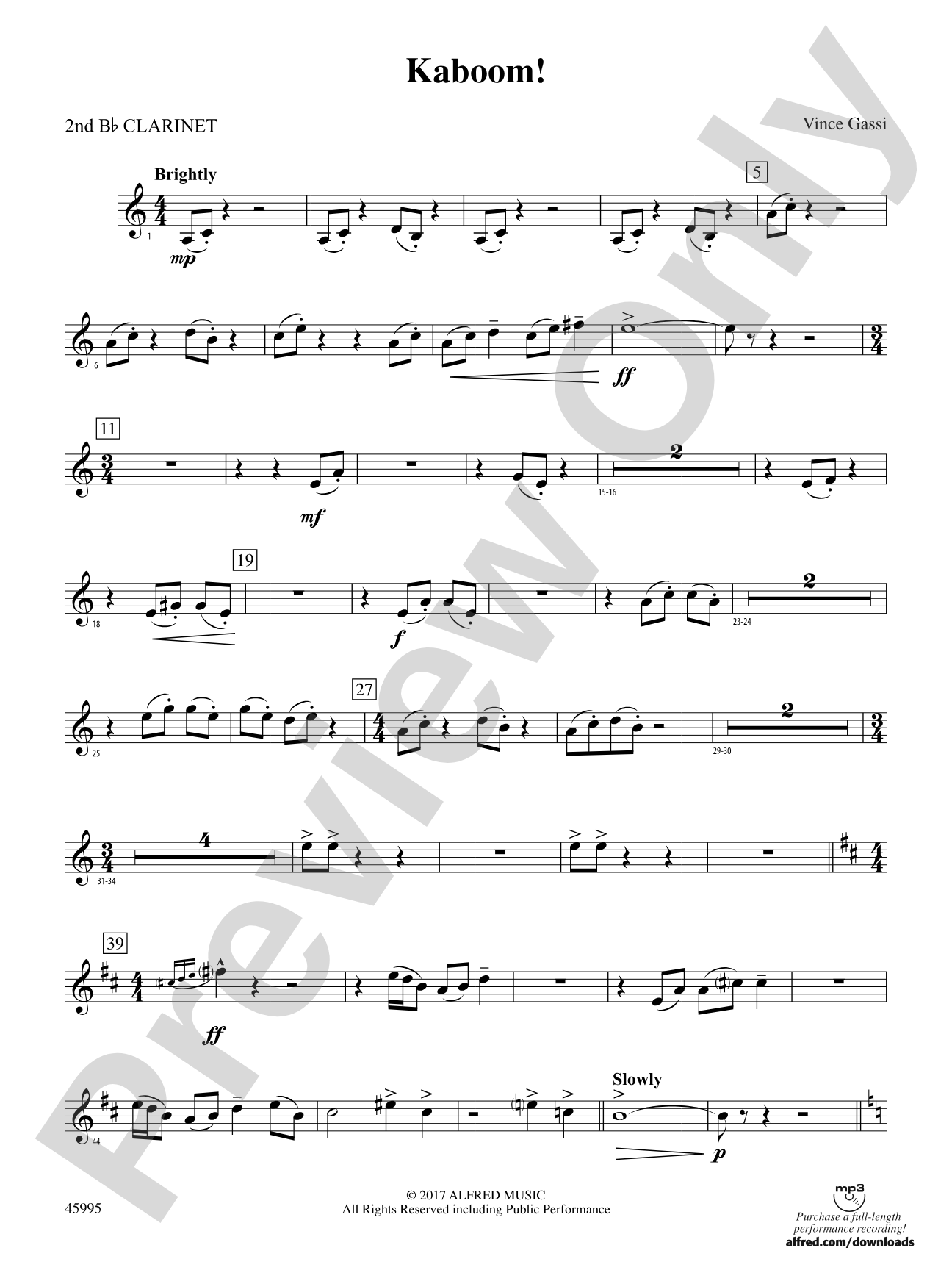Kaboom!: 2nd B-flat Clarinet