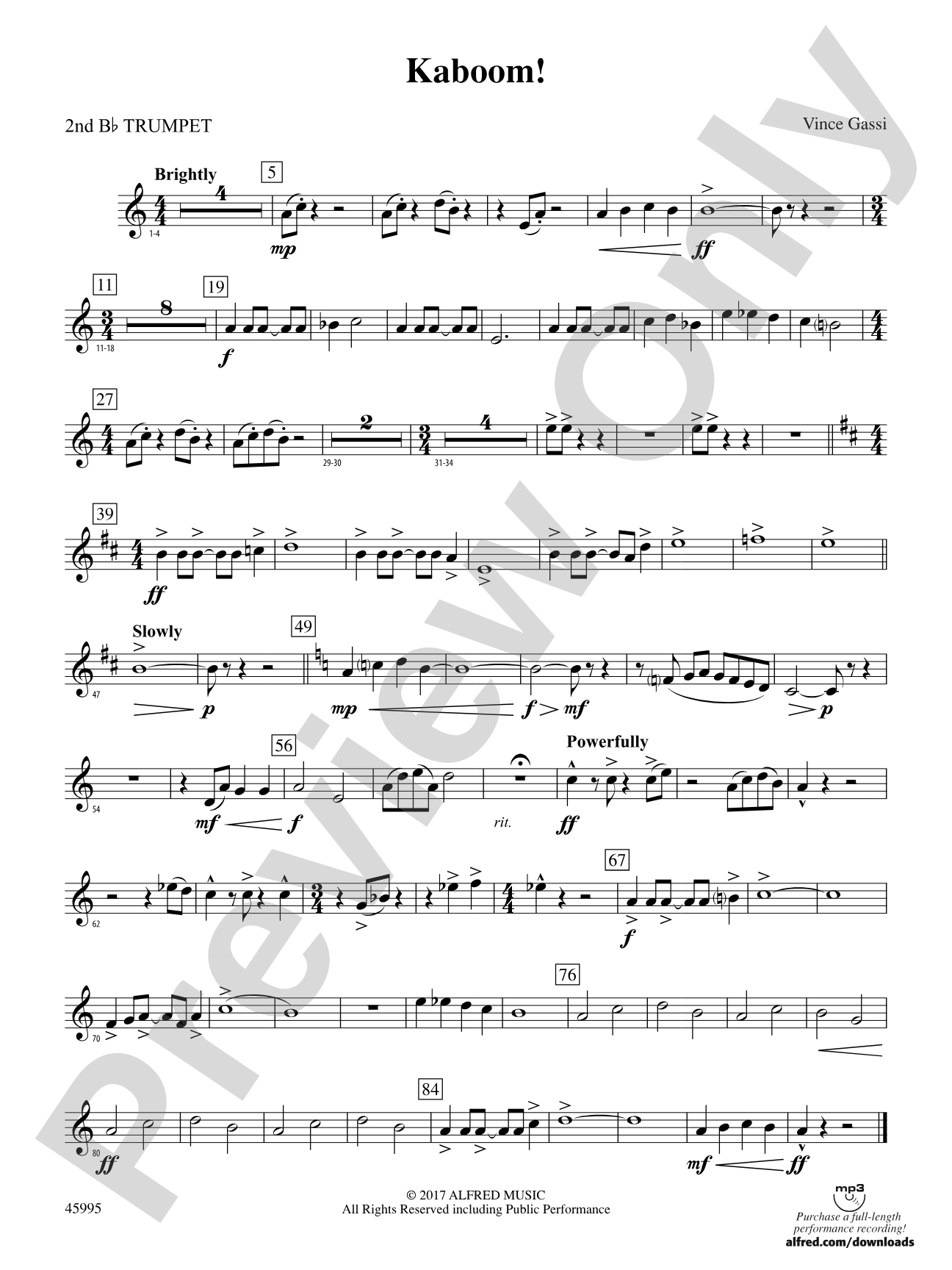 Kaboom!: 2nd B-flat Trumpet