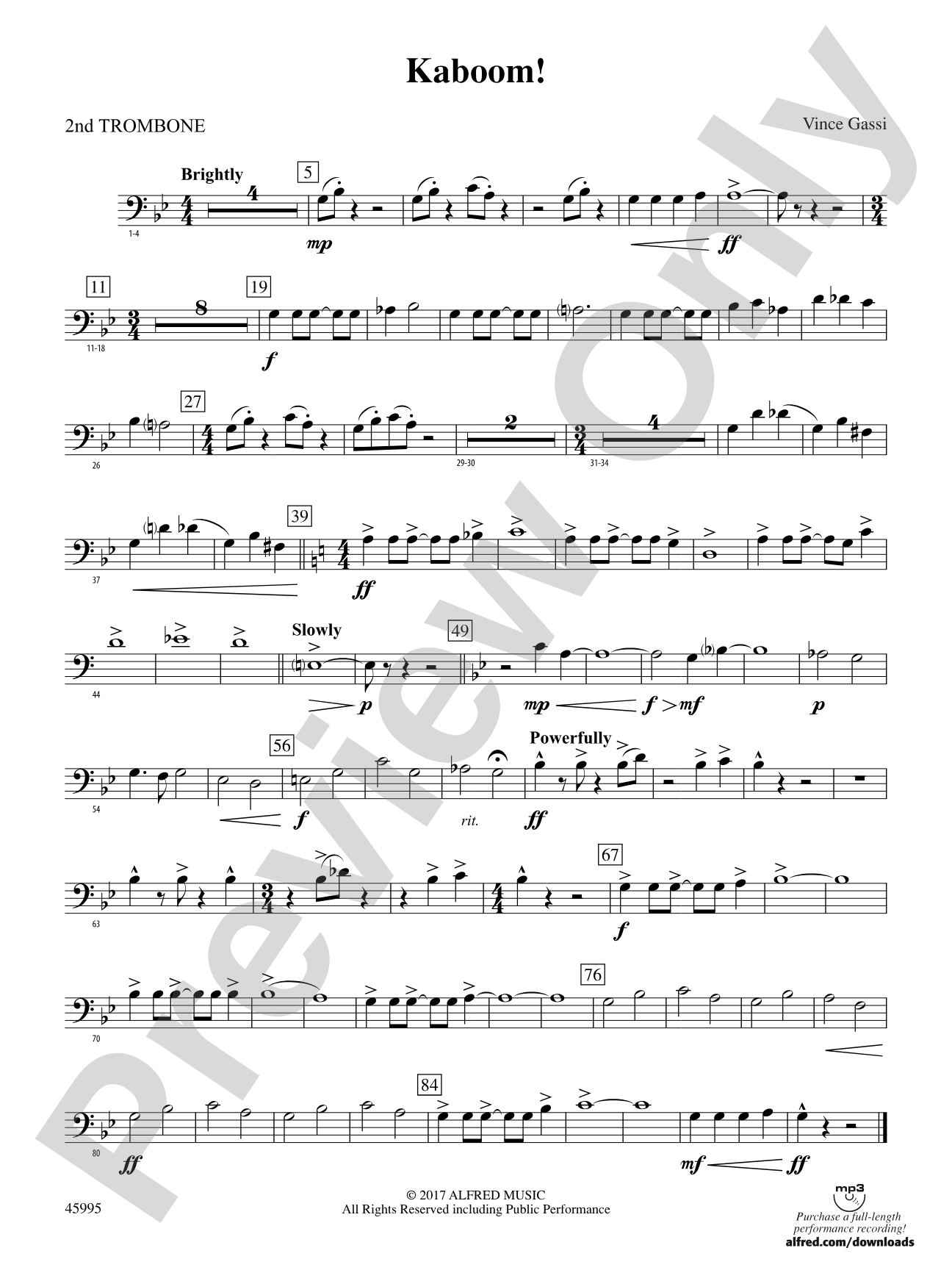 Kaboom!: 2nd Trombone