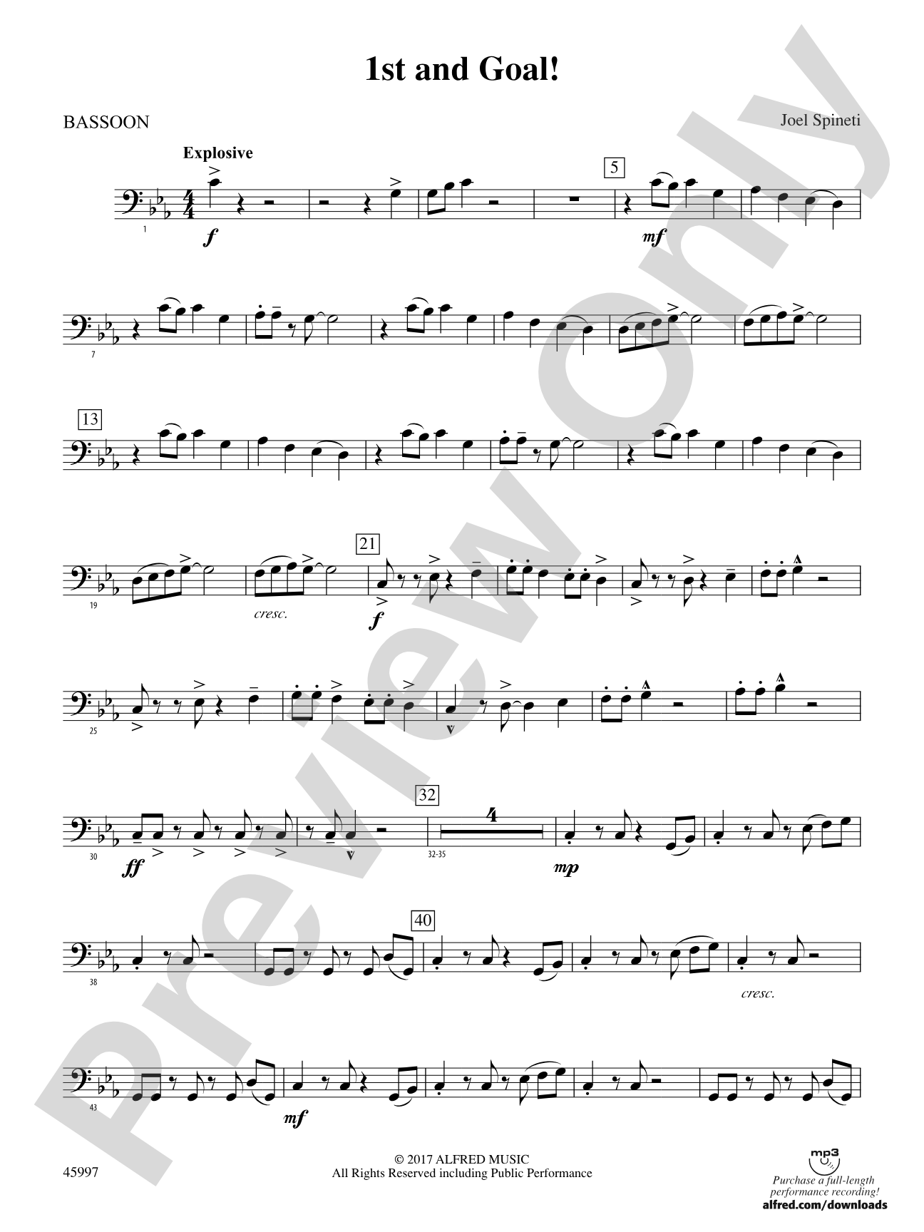 1st and Goal: Bassoon