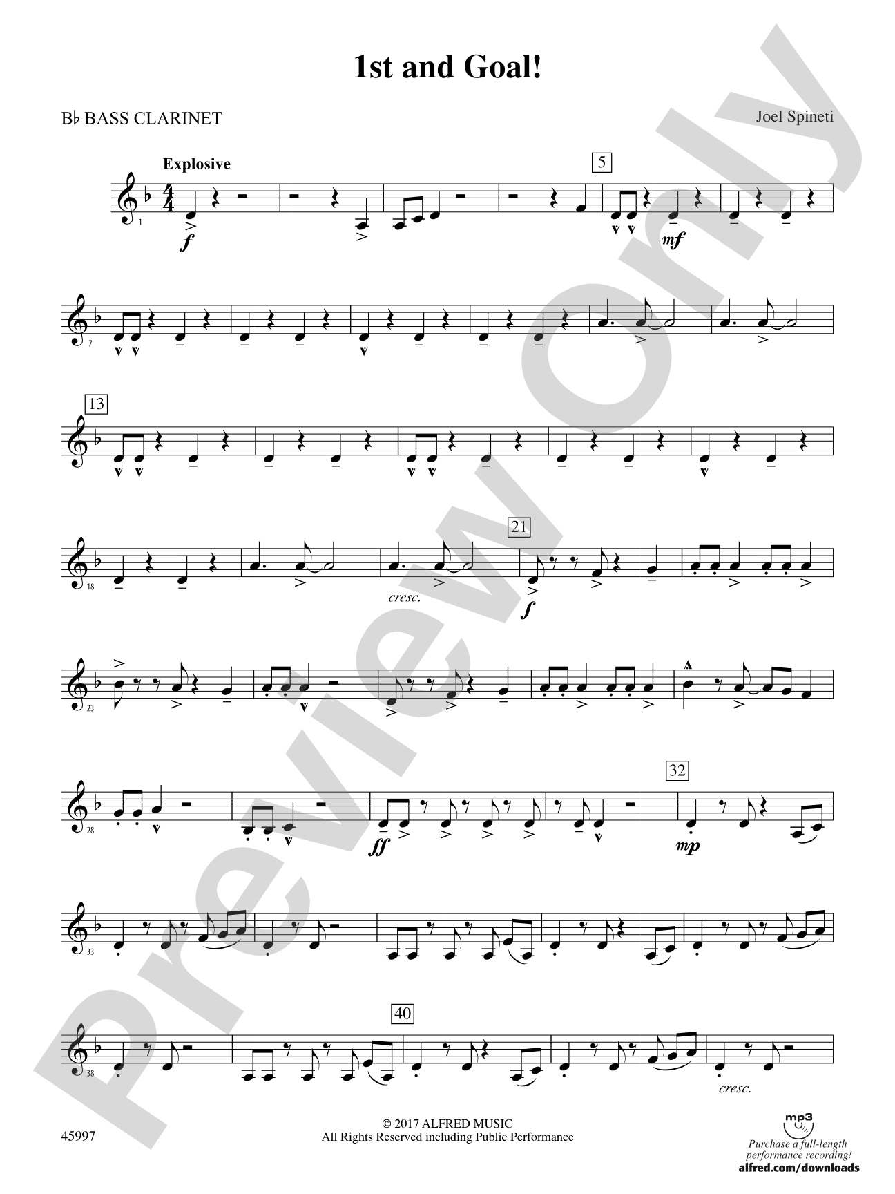 1st and Goal: B-flat Bass Clarinet