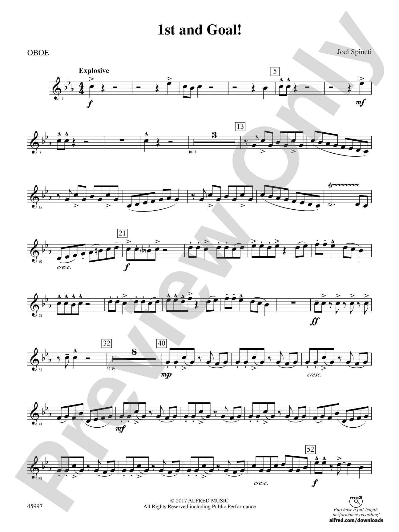 1st and Goal: Oboe