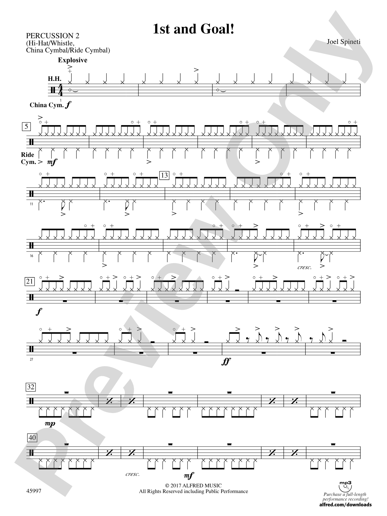 1st and Goal: 2nd Percussion