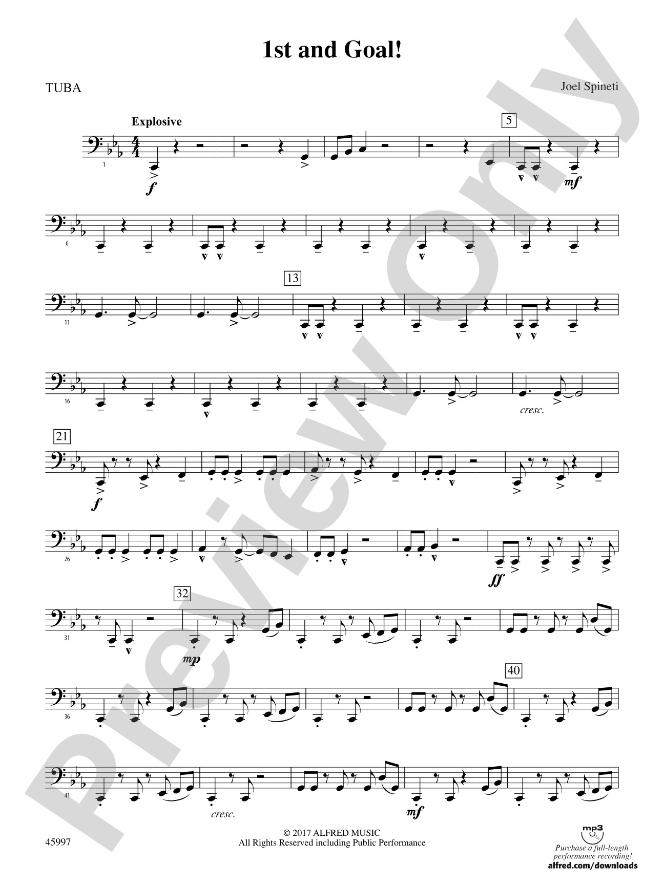 1st and Goal: Tuba