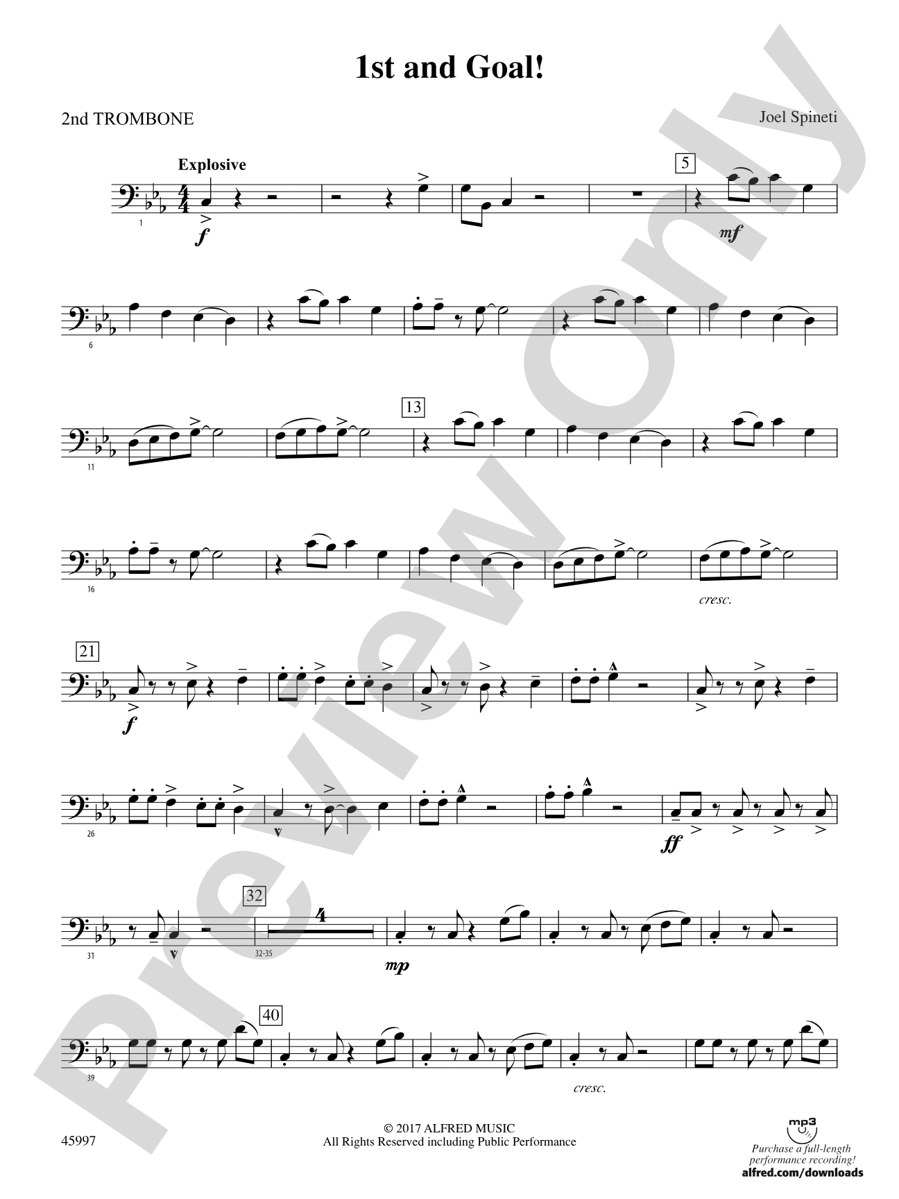 1st and Goal: 2nd Trombone