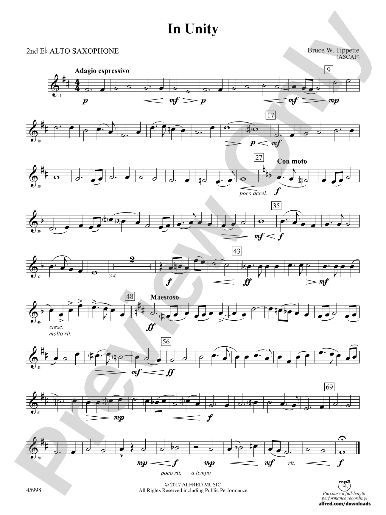 In Unity: 2nd E-flat Alto Saxophone