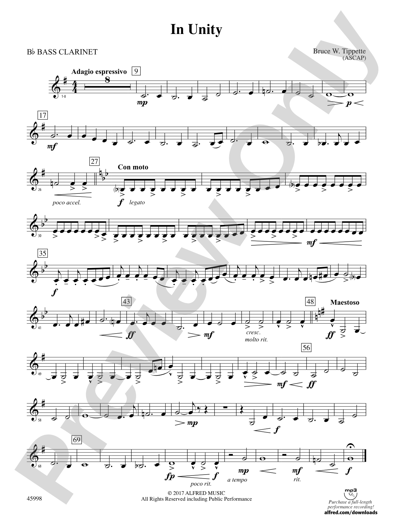 In Unity: B-flat Bass Clarinet