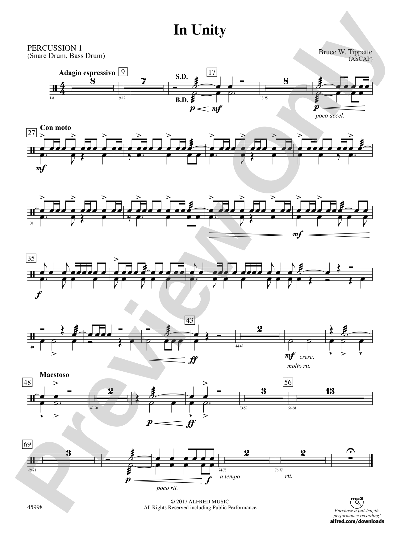 In Unity: 1st Percussion