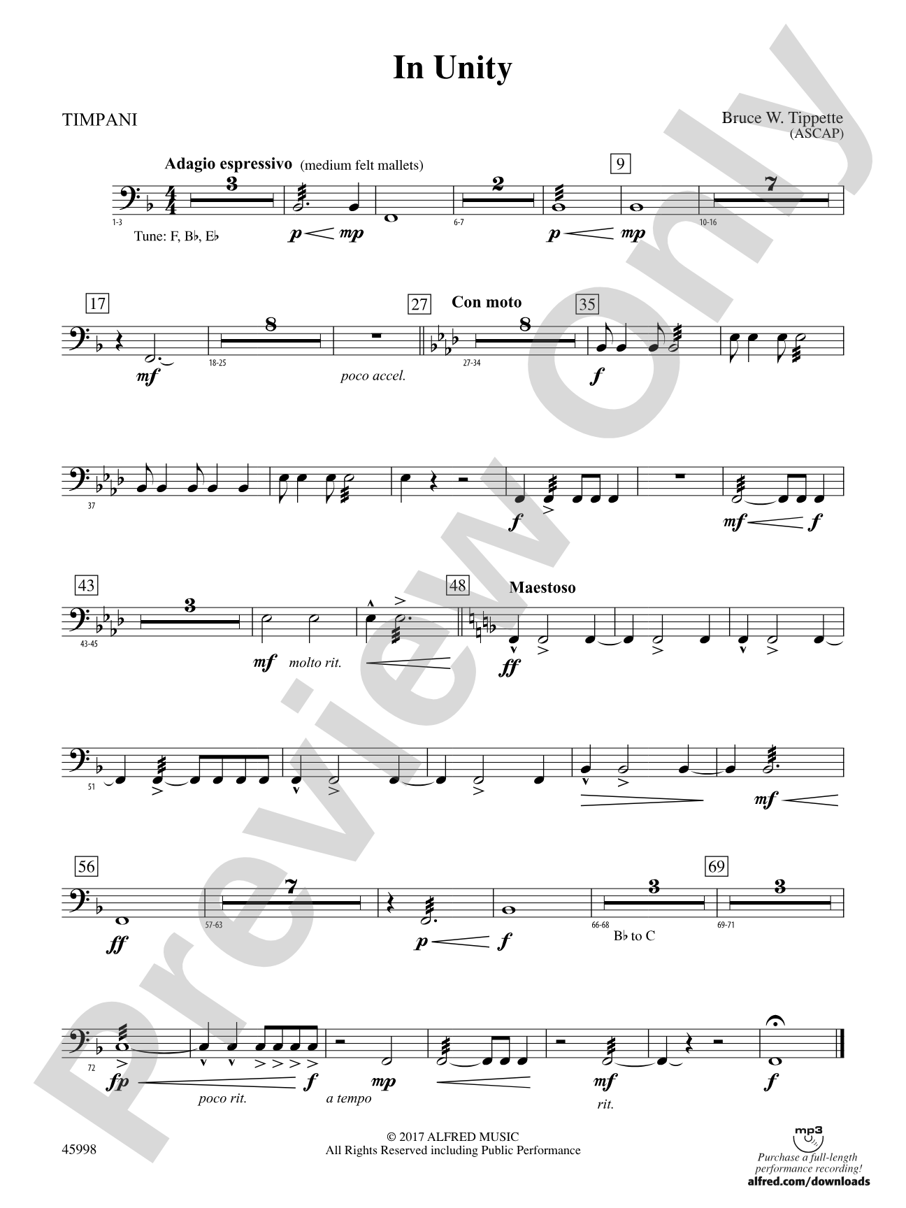 In Unity: Timpani