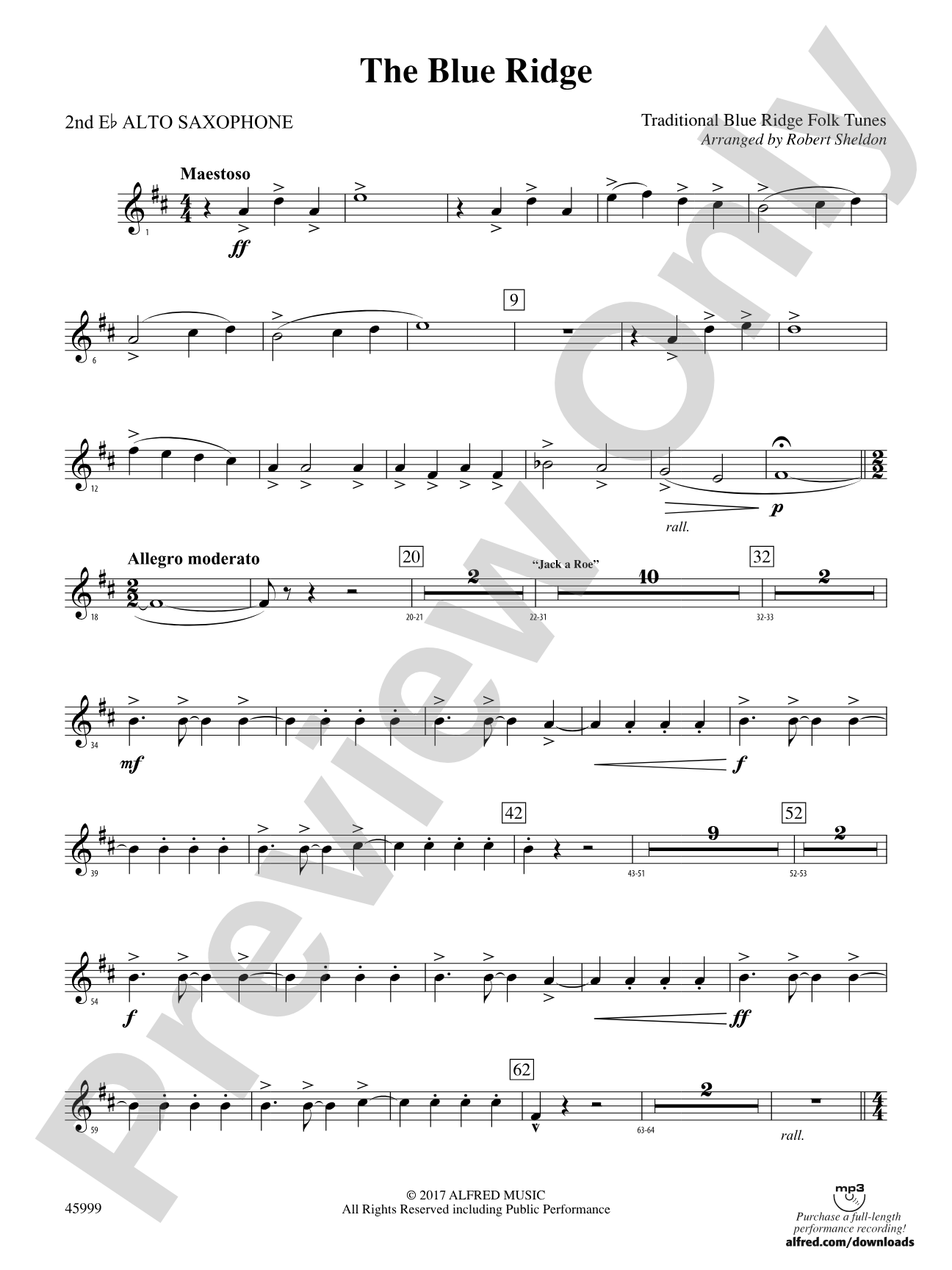 The Blue Ridge: 2nd E-flat Alto Saxophone