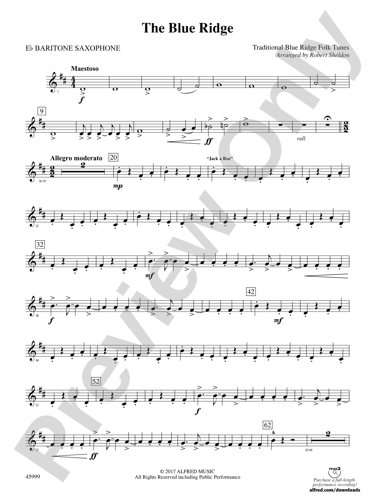 The Blue Ridge: E-flat Baritone Saxophone