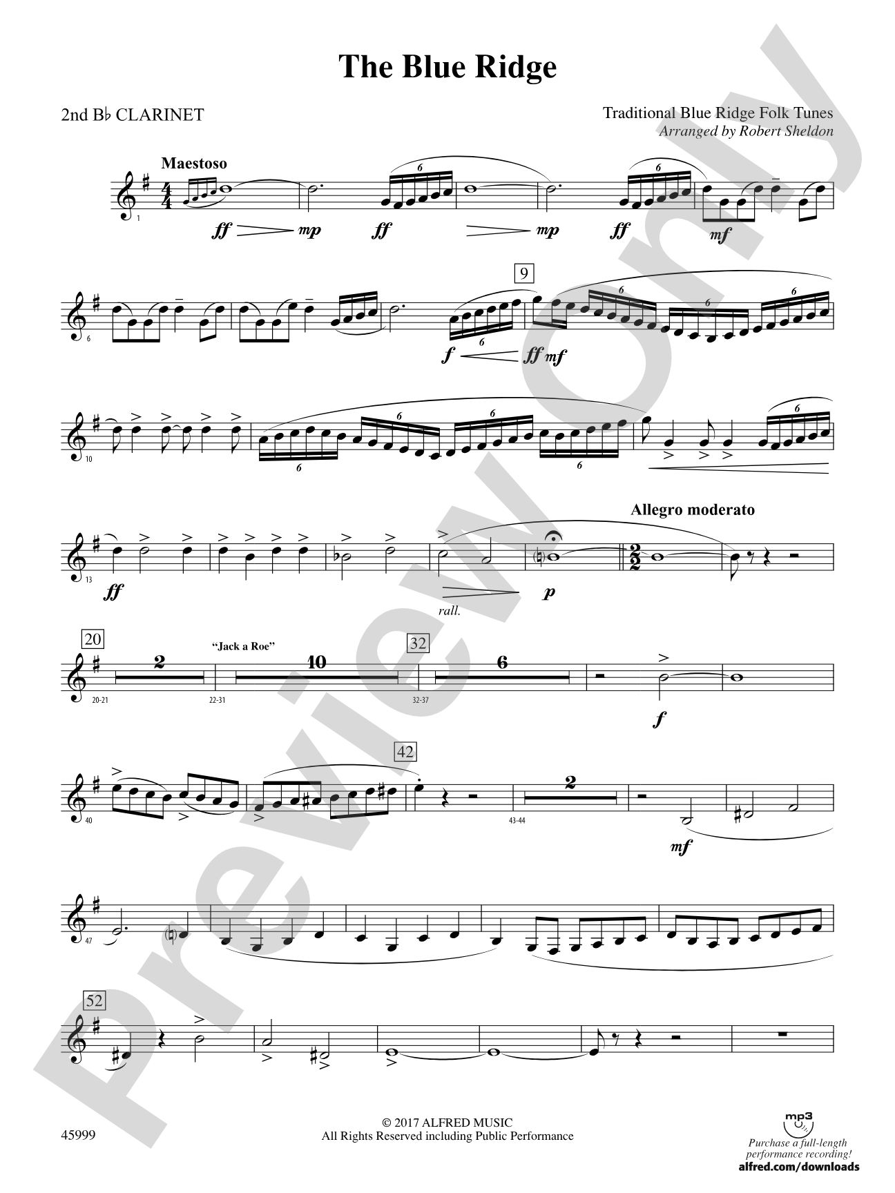 The Blue Ridge: 2nd B-flat Clarinet