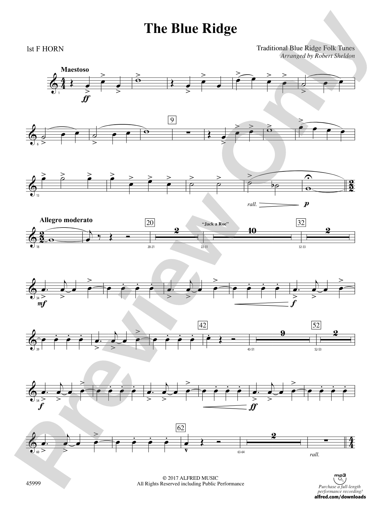The Blue Ridge: 1st F Horn