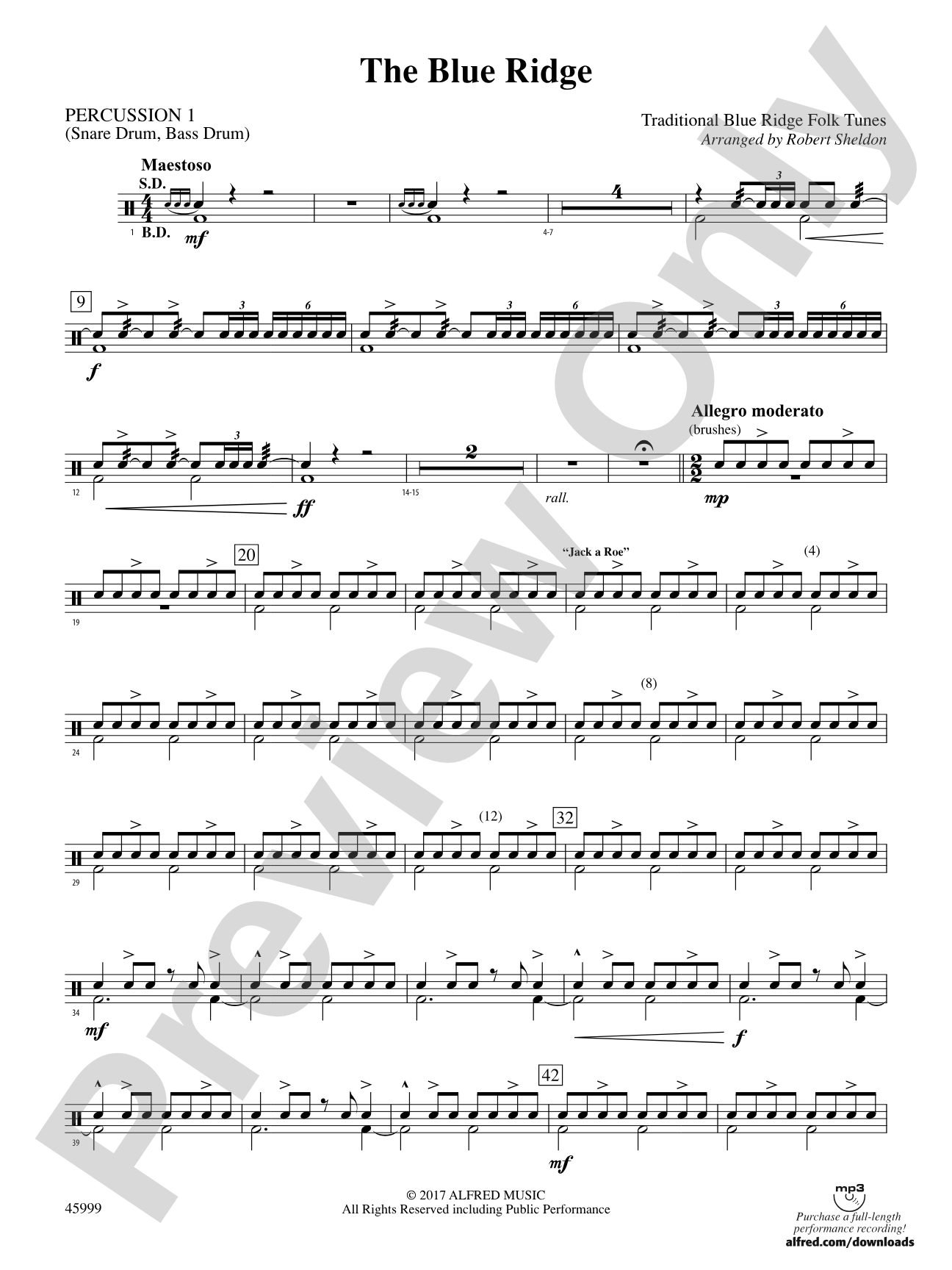 The Blue Ridge: 1st Percussion