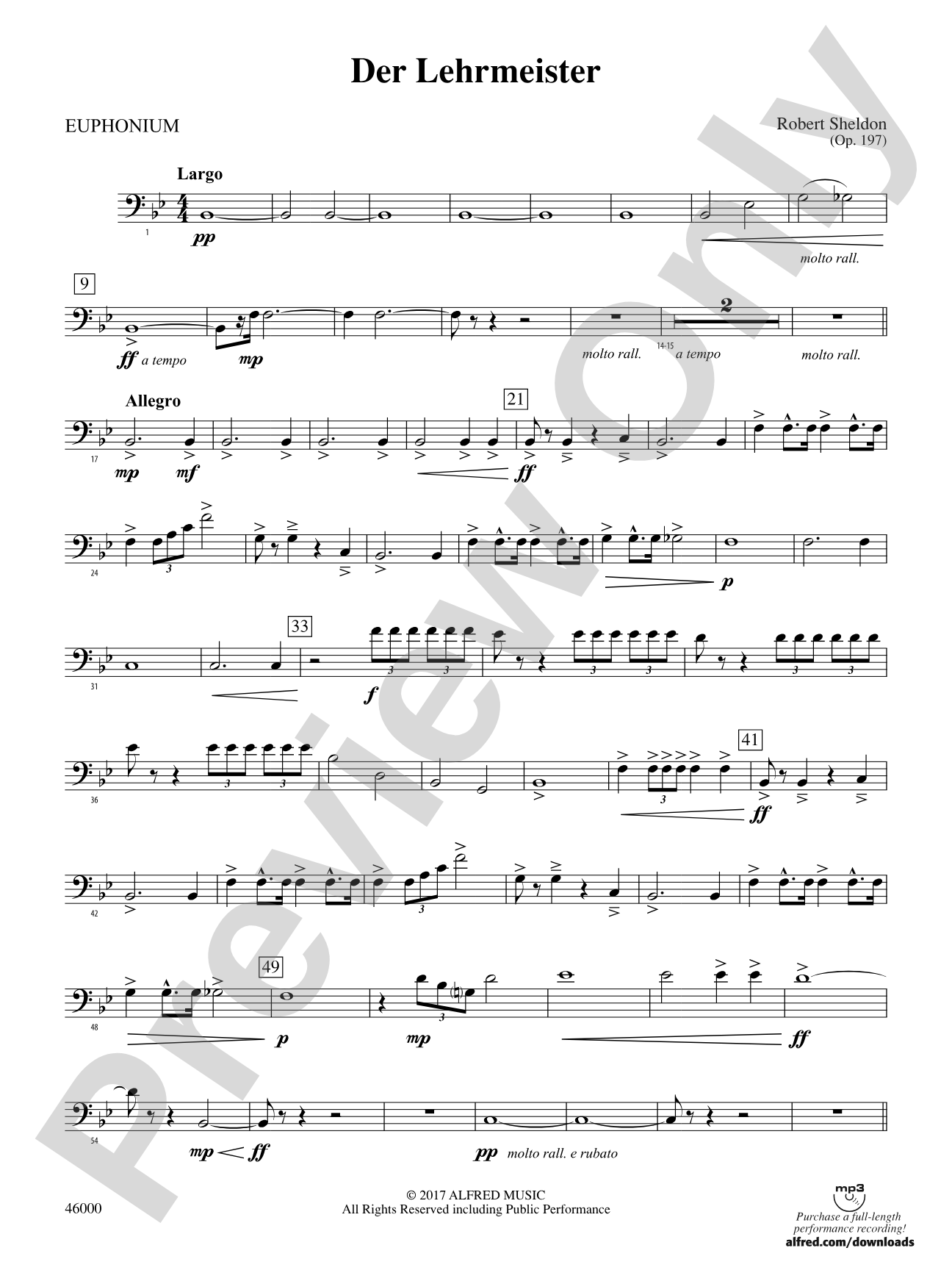 Der Lehrmeister: Baritone B.C.