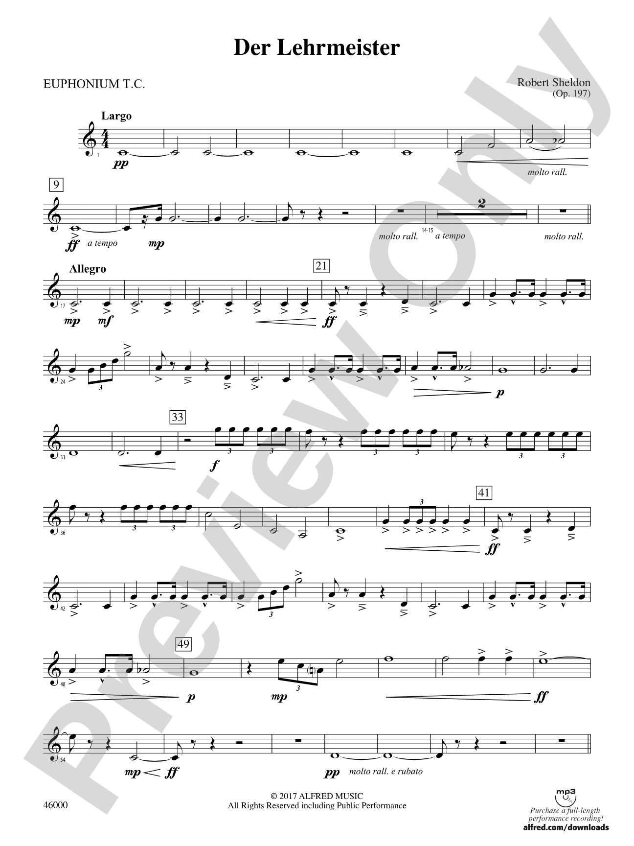 Der Lehrmeister: Baritone T.C.