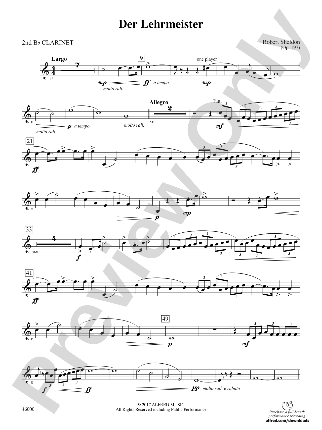 Der Lehrmeister: 2nd B-flat Clarinet