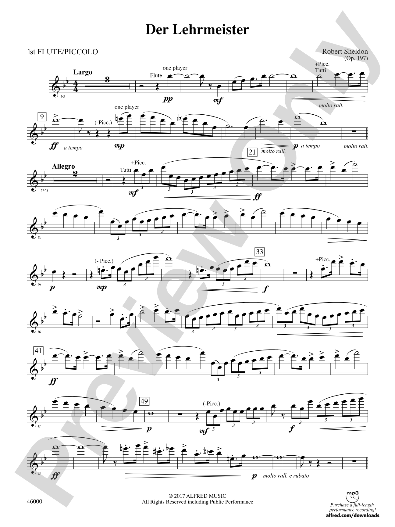 Der Lehrmeister: Flute