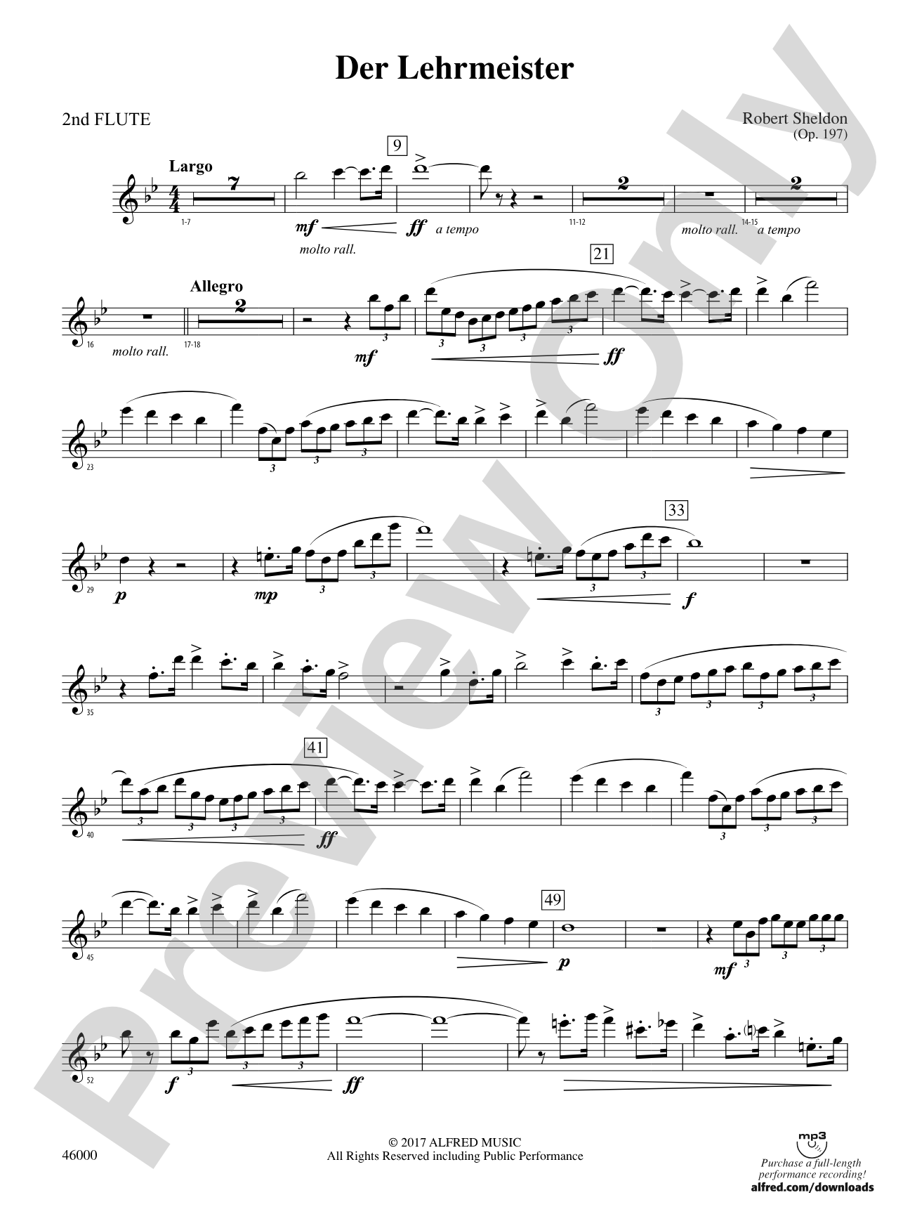 Der Lehrmeister: 2nd Flute