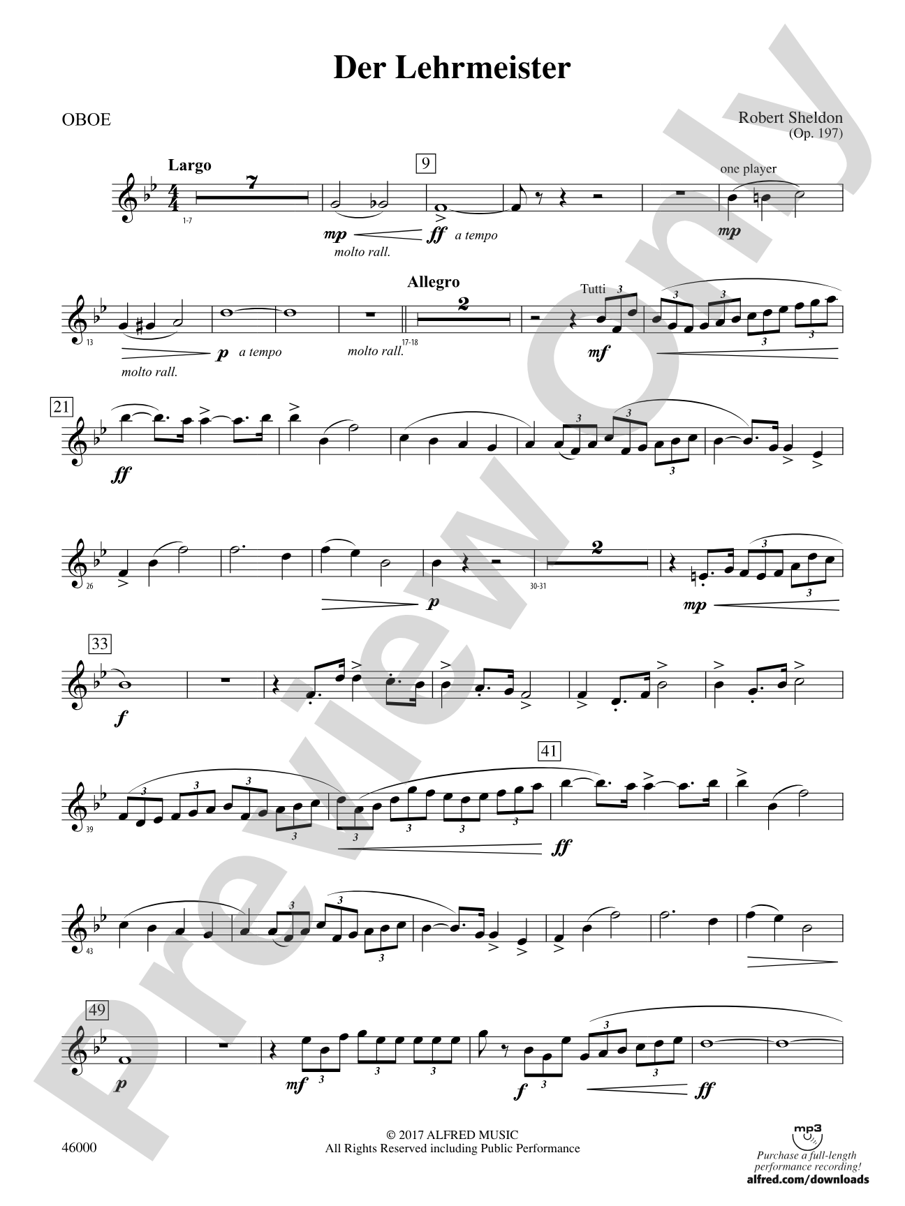 Der Lehrmeister: Oboe