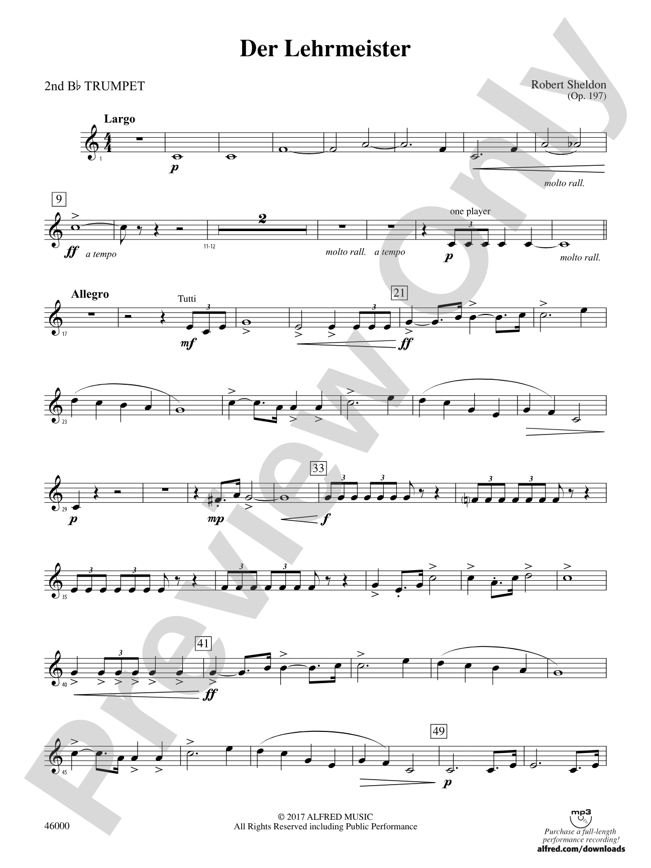 Der Lehrmeister: 2nd B-flat Trumpet