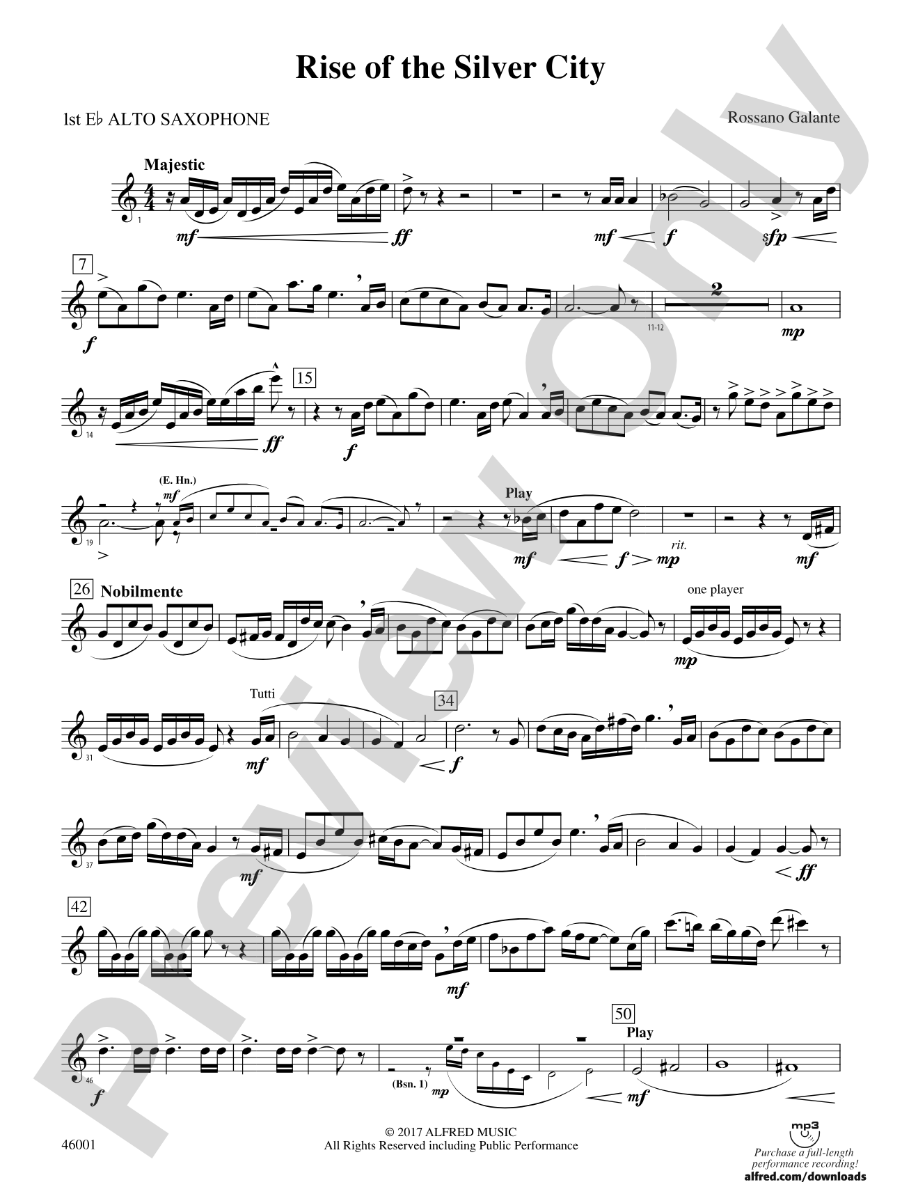 Rise of the Silver City: E-flat Alto Saxophone