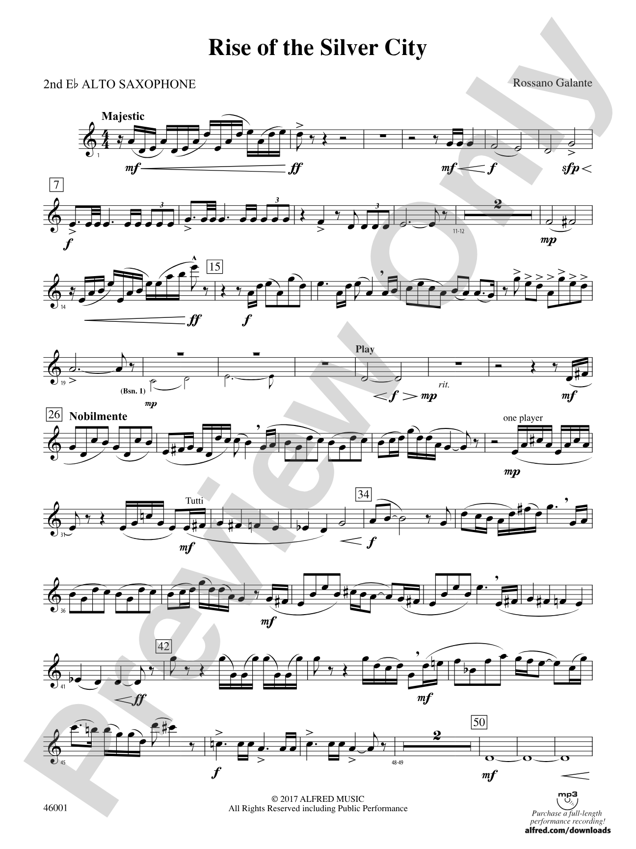 Rise of the Silver City: 2nd E-flat Alto Saxophone